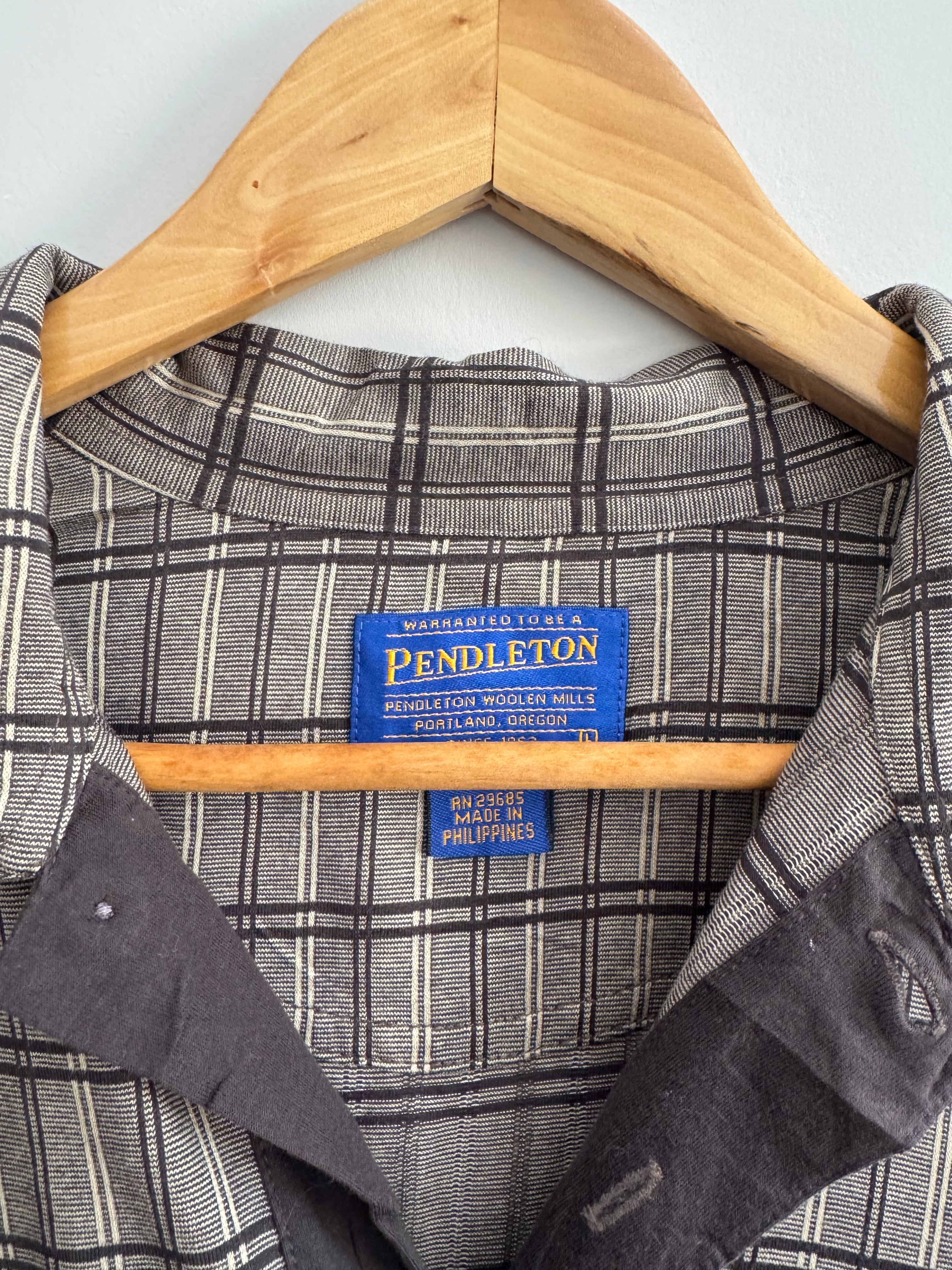 Vintage Pendleton Woolen Mills Plaid Polo Shirt - L