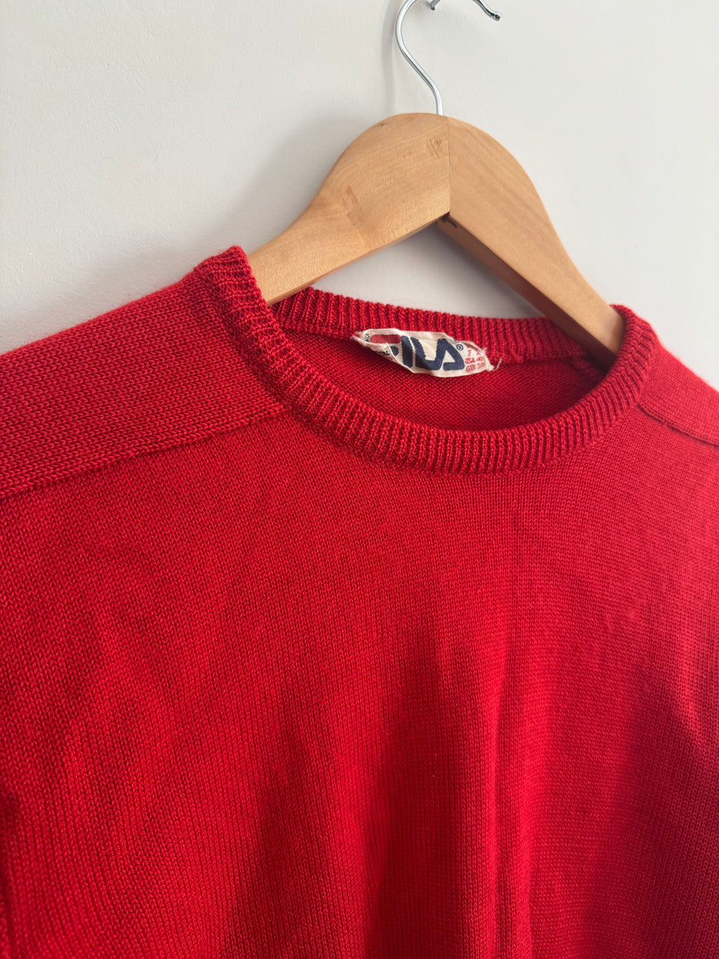 FILA KNIT SWEATER - RED - M