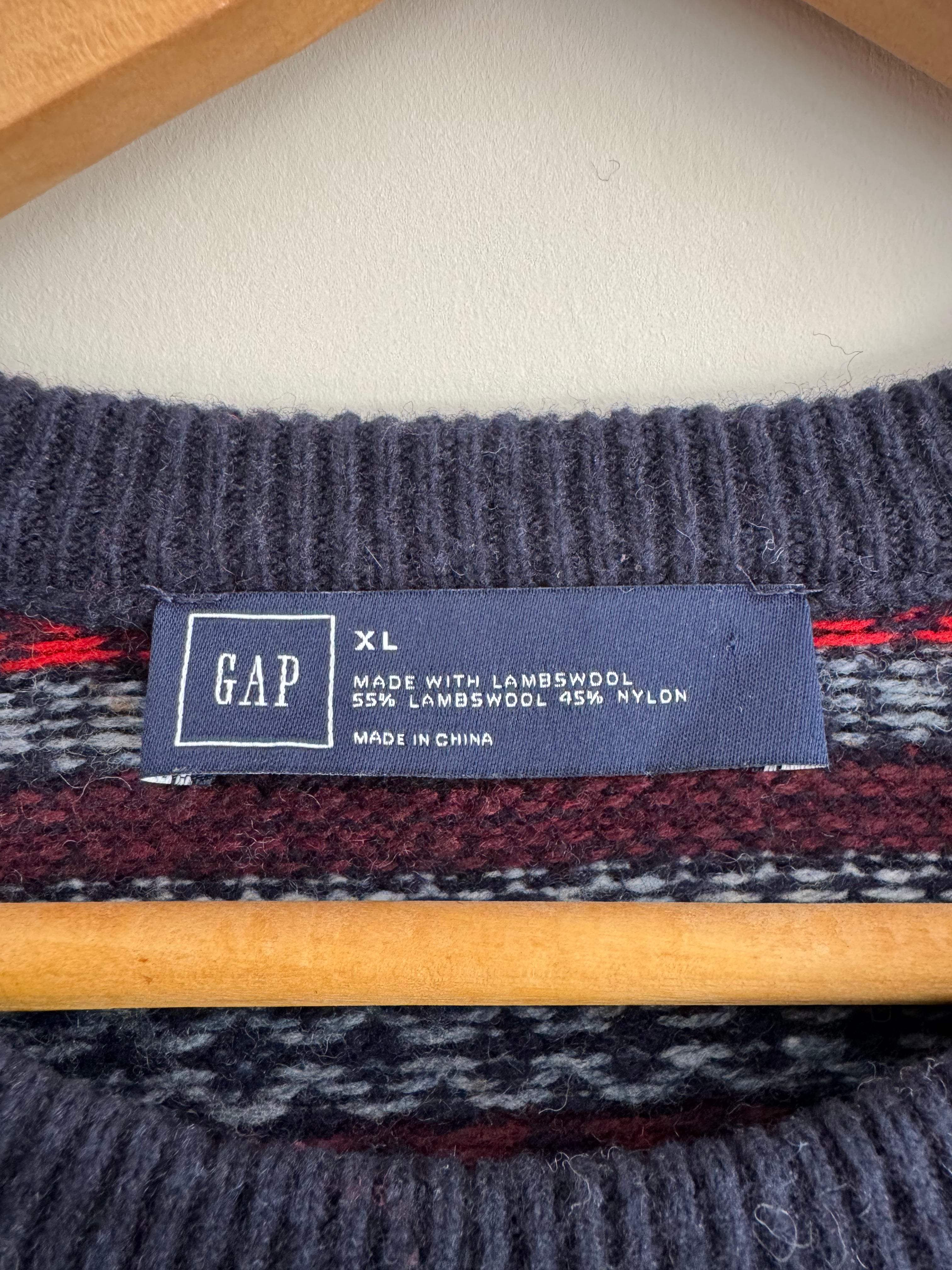 VINTAGE GAP LAMBSWOOL KNIT SWEATER - XL
