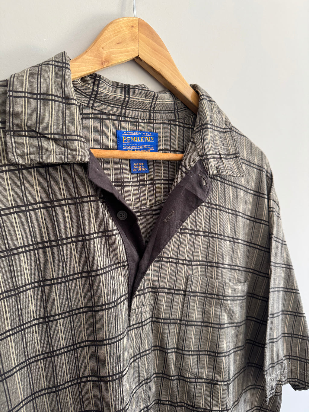 Vintage Pendleton Woolen Mills Plaid Polo Shirt - L