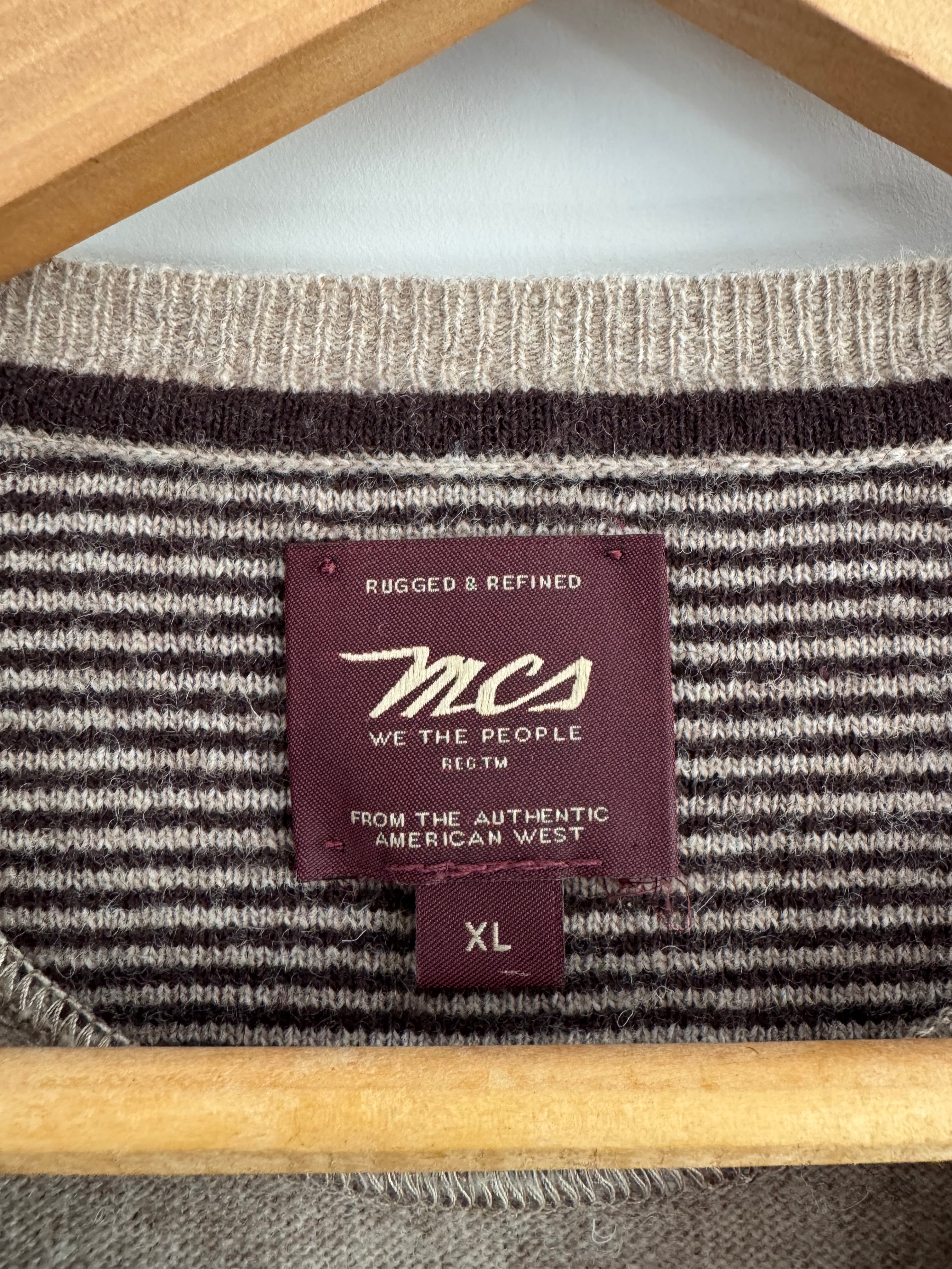 MCS (MARLBORO CLASSICS) BEIGE KNIT SWEATER - XL