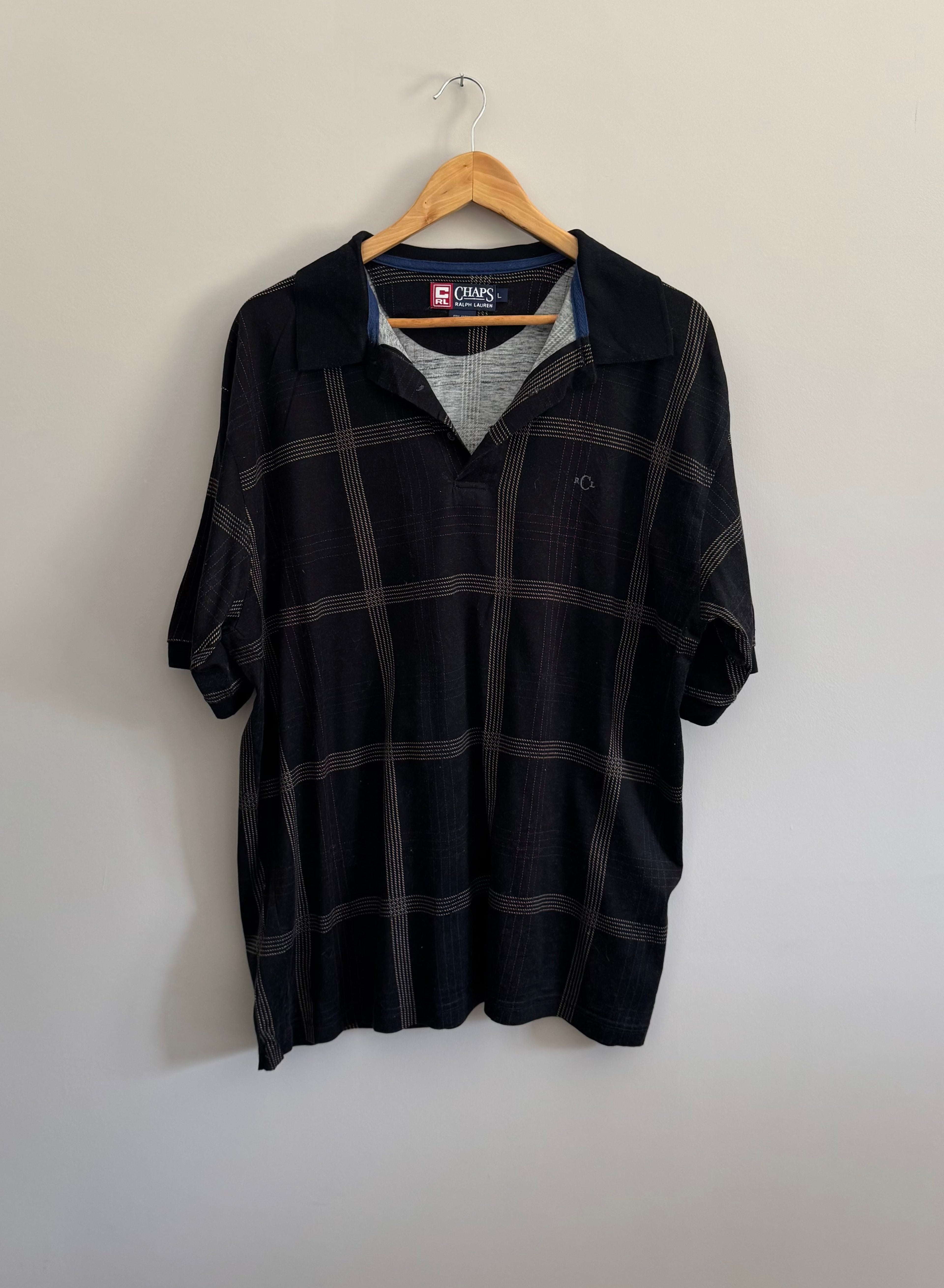 Vintage Chaps Ralph Lauren Plaid Polo Shirt - L