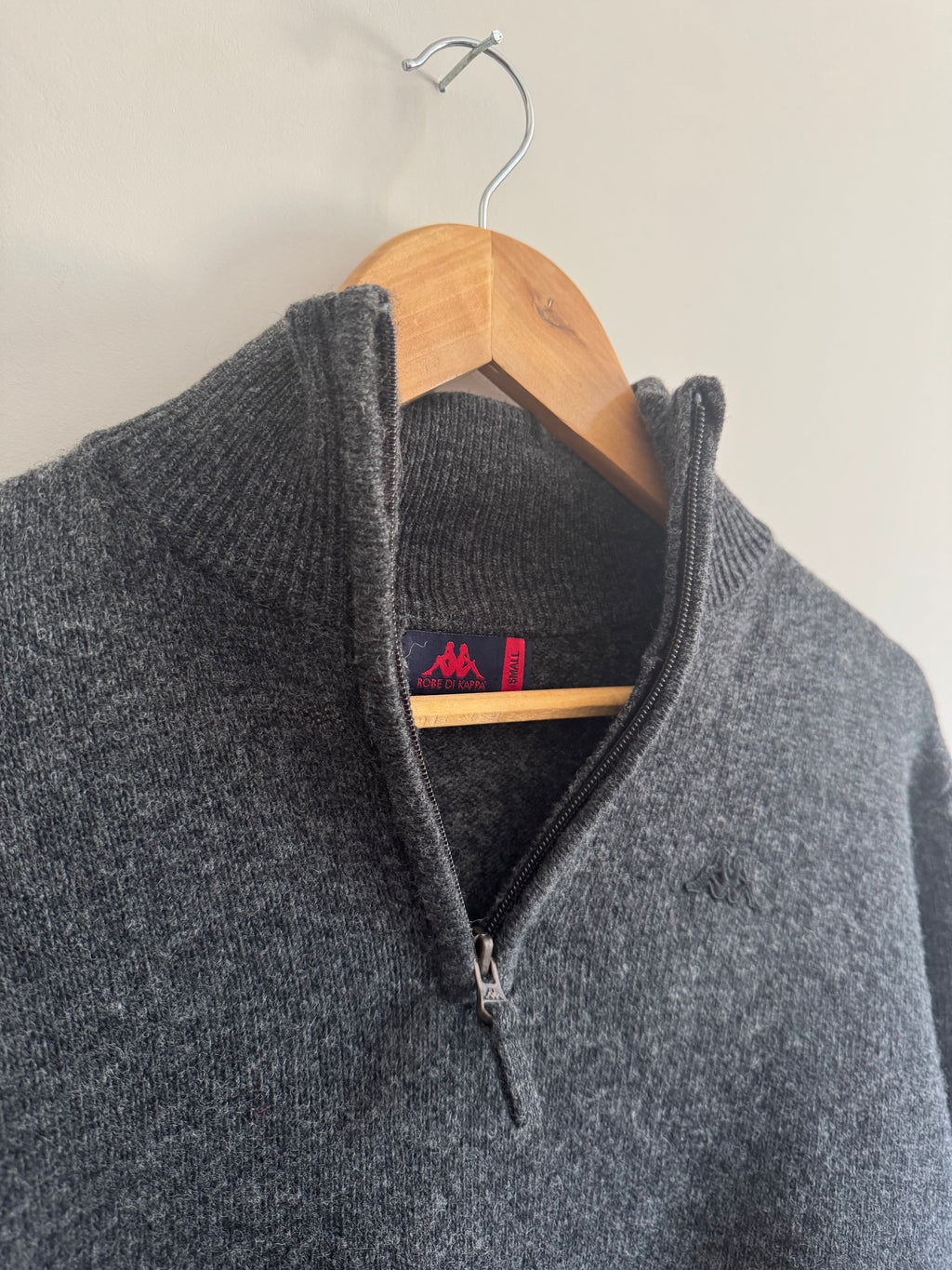 ROBE DI KAPPA QUARTER ZIP KNITTED SWEATER - S