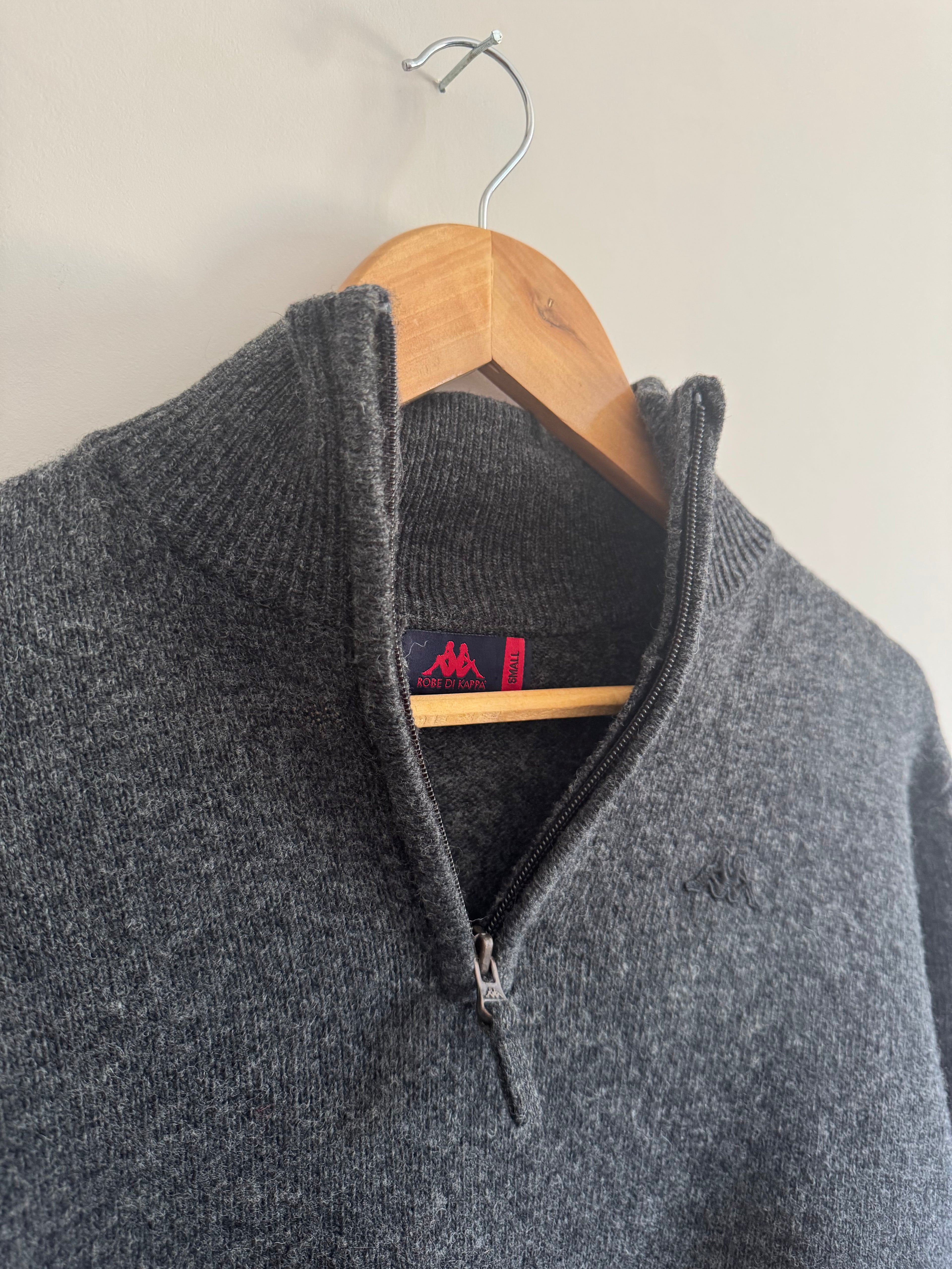 ROBE DI KAPPA QUARTER ZIP KNITTED SWEATER - S