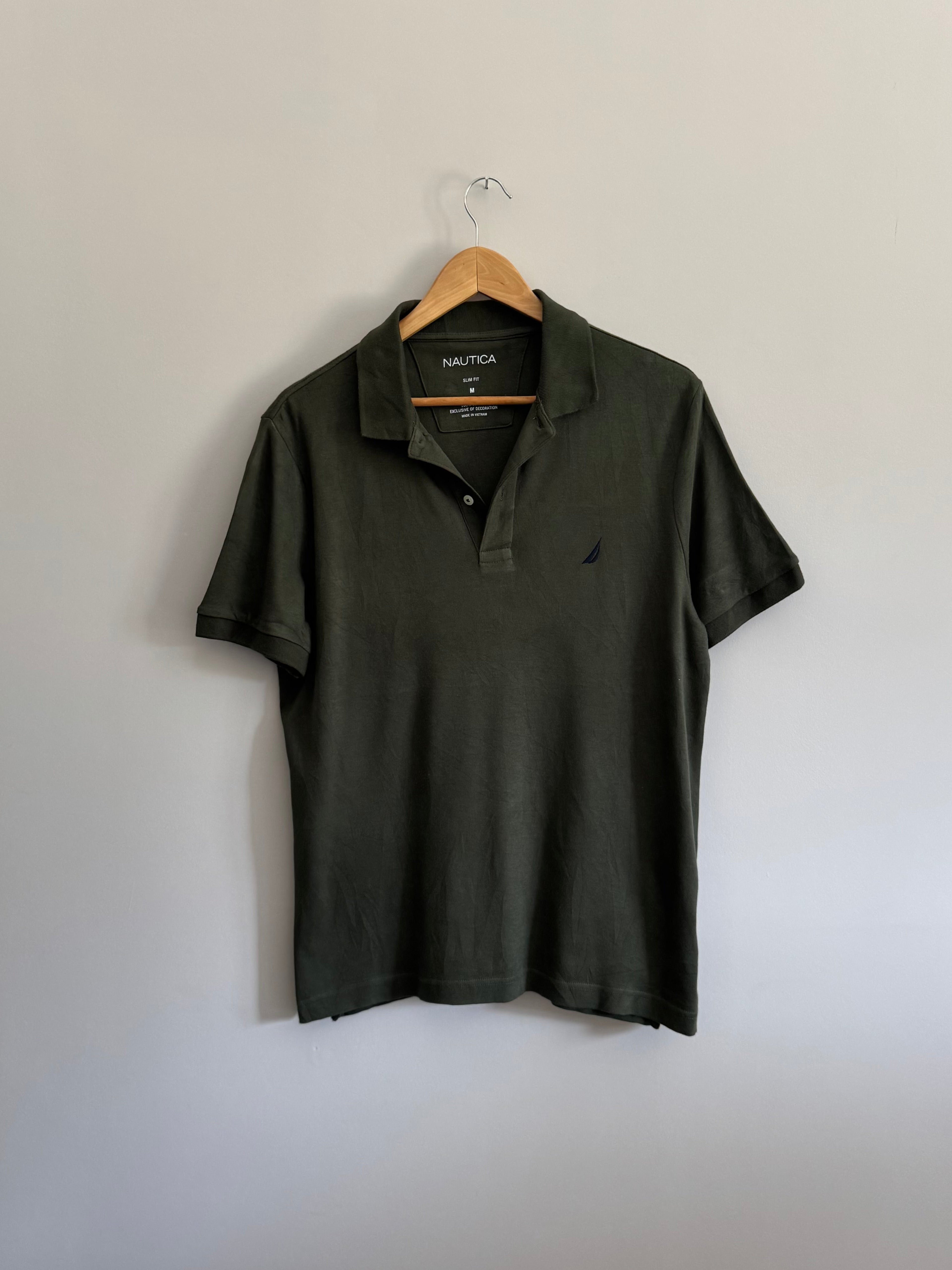 Nautica Slim Fit Polo Shirt - Olive - M