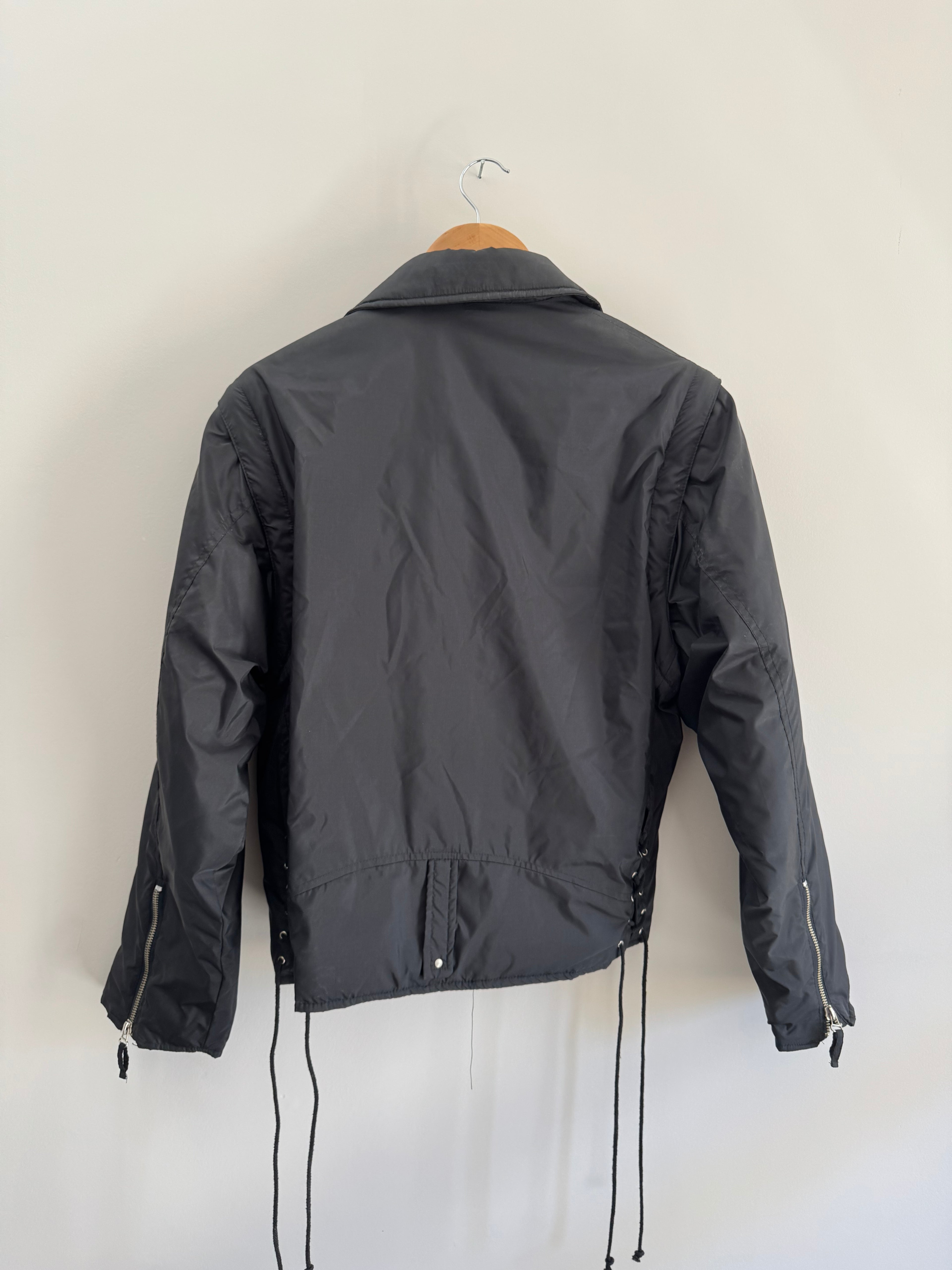 BLACK BRANDED JACKET - S