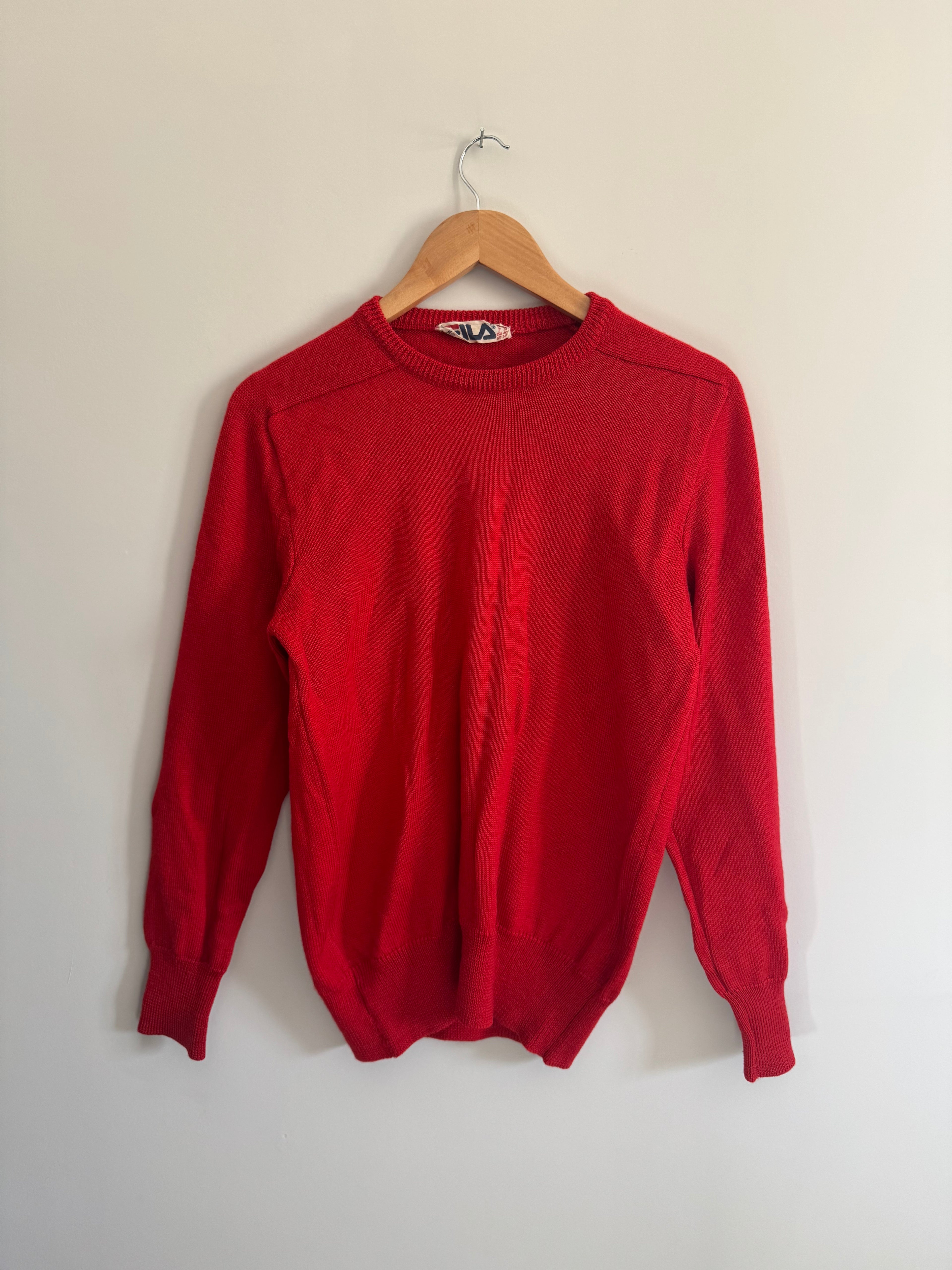 FILA KNIT SWEATER - RED - M