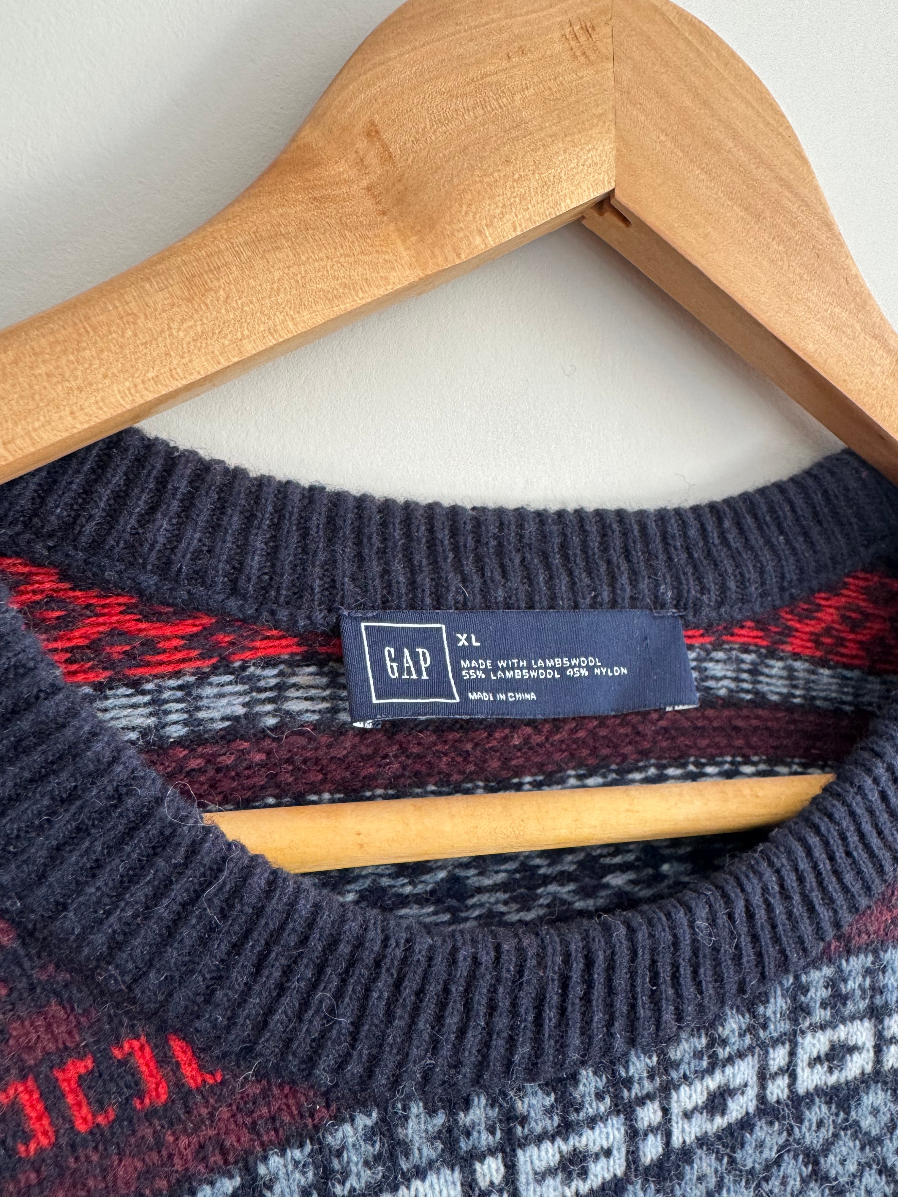 VINTAGE GAP LAMBSWOOL KNIT SWEATER - XL