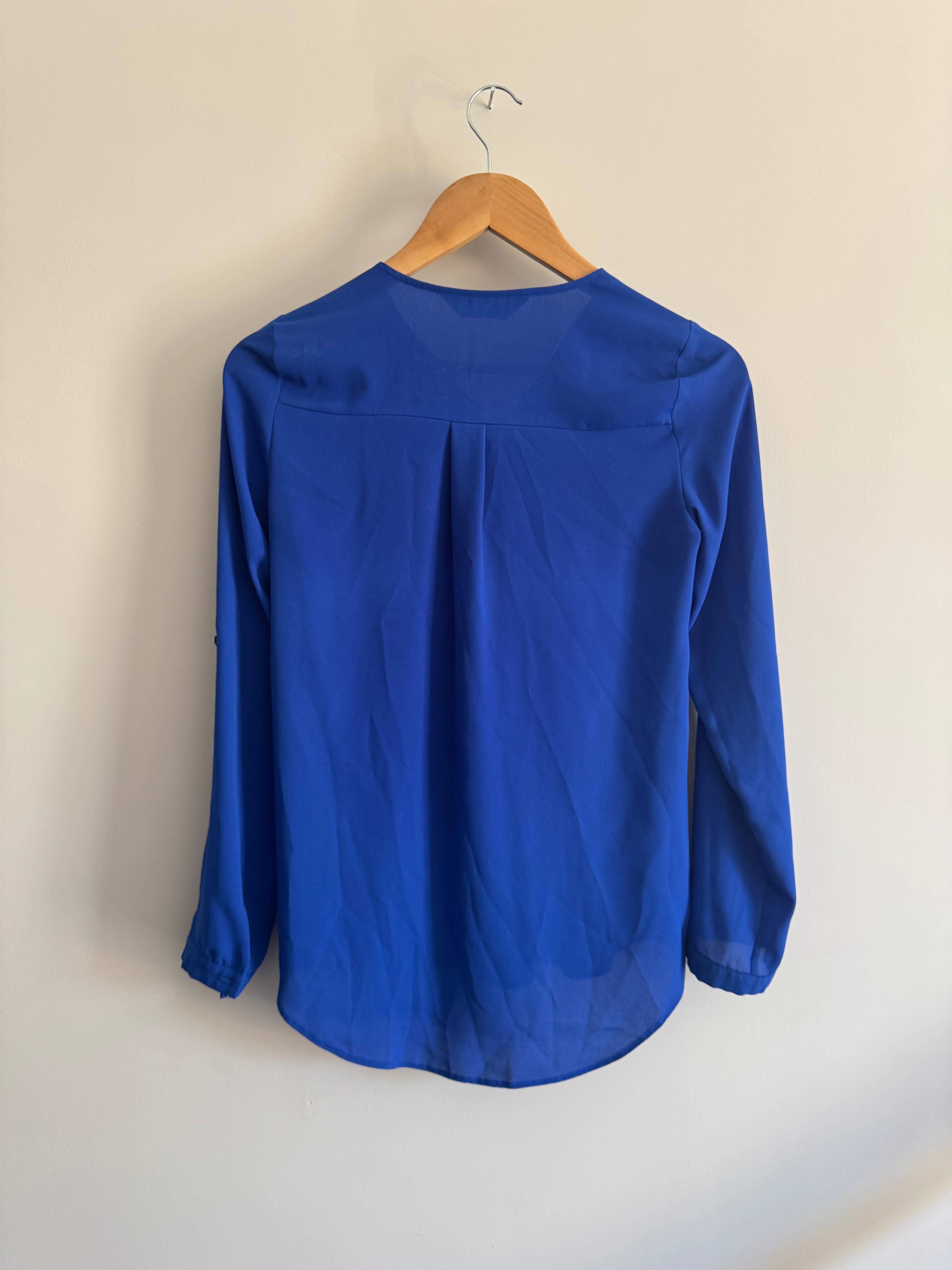 DOROTHY PERKINS DARK BLUE BLOUSE - XS