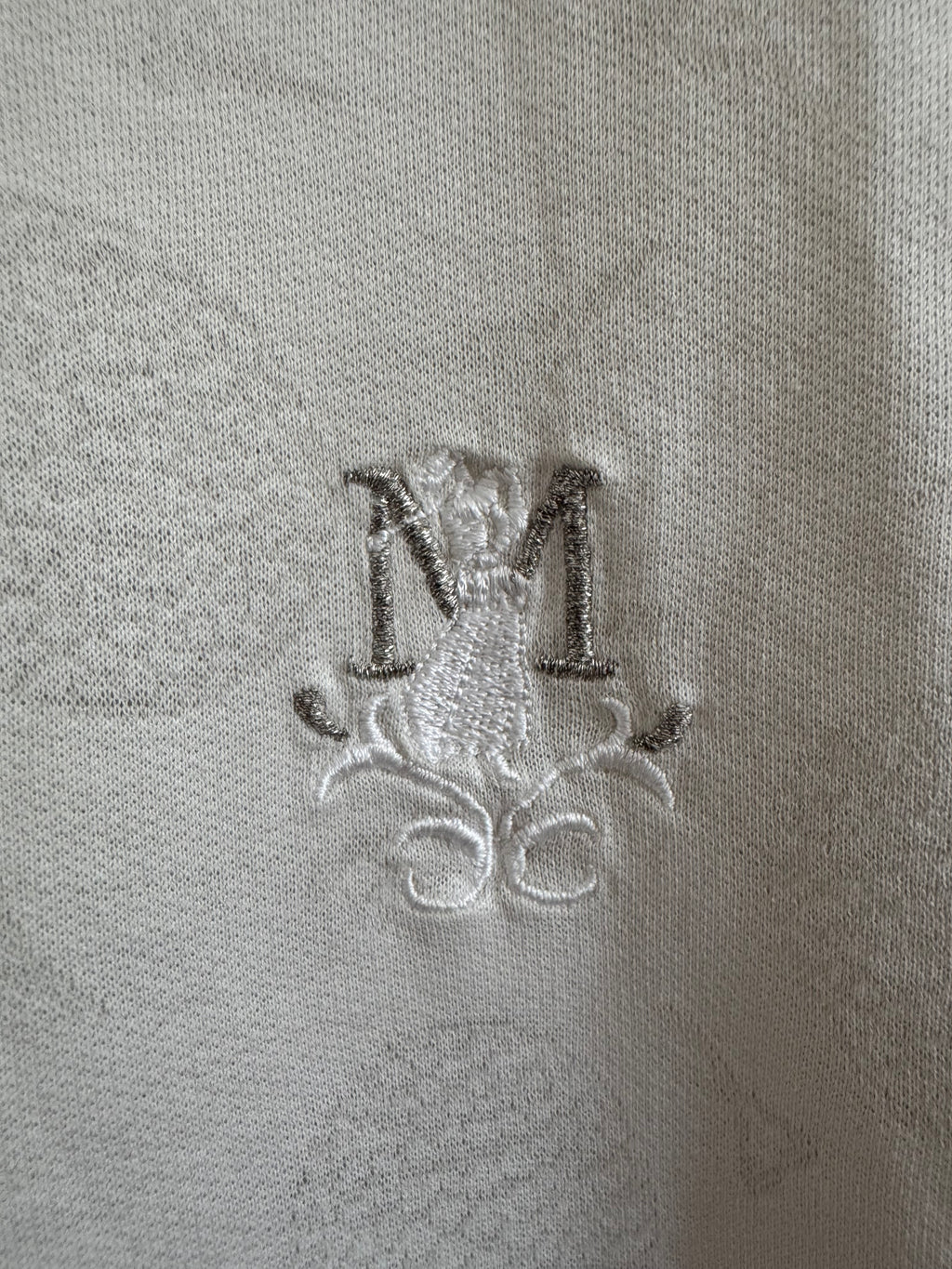 VINTAGE MASTERS BY ALASKA GOLF ZIP POLO - CREAM - L