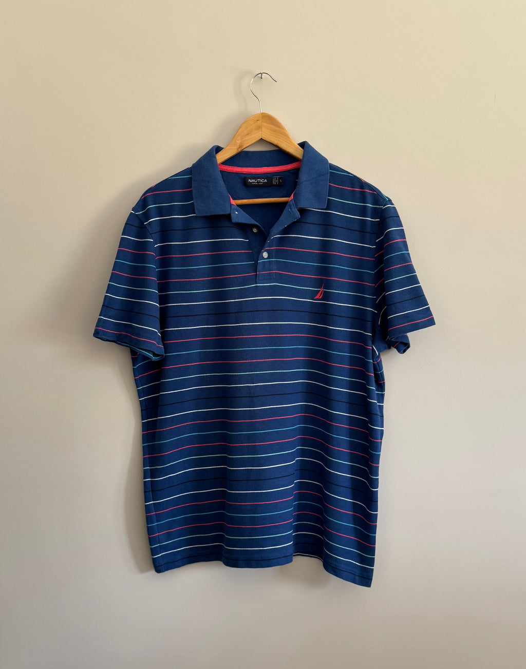 Nautica Multicolour Striped Polo Shirt - L