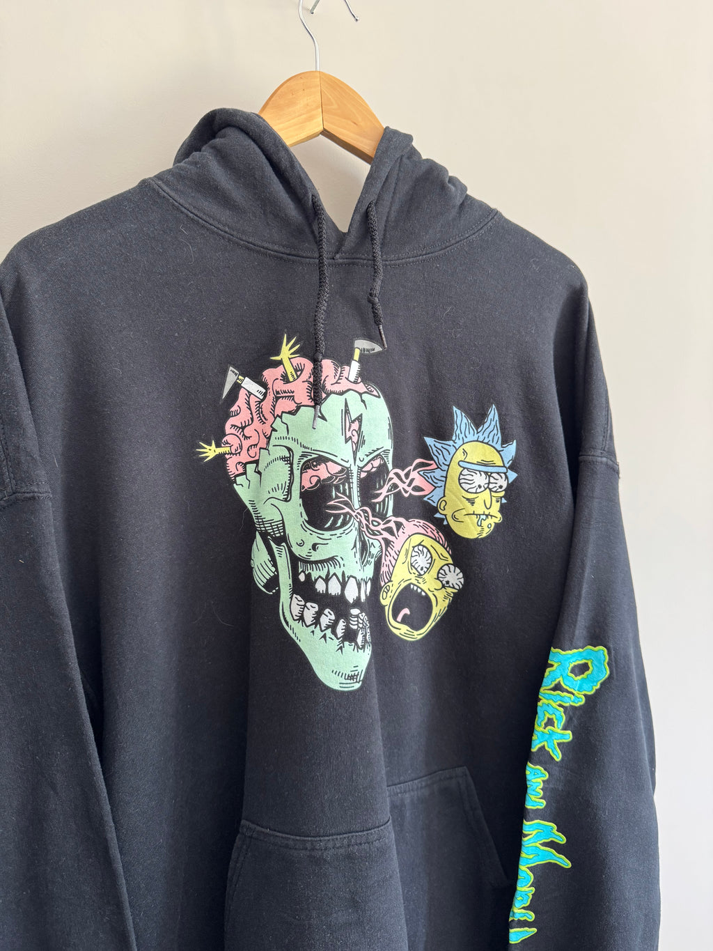 Oversized Rick and Morty Graphic Hoodie - XL
