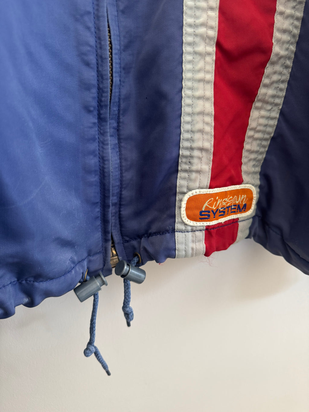 VINTAGE 90’S RINGSPUN SYSTEM  BLUE RACING JACKET - XL
