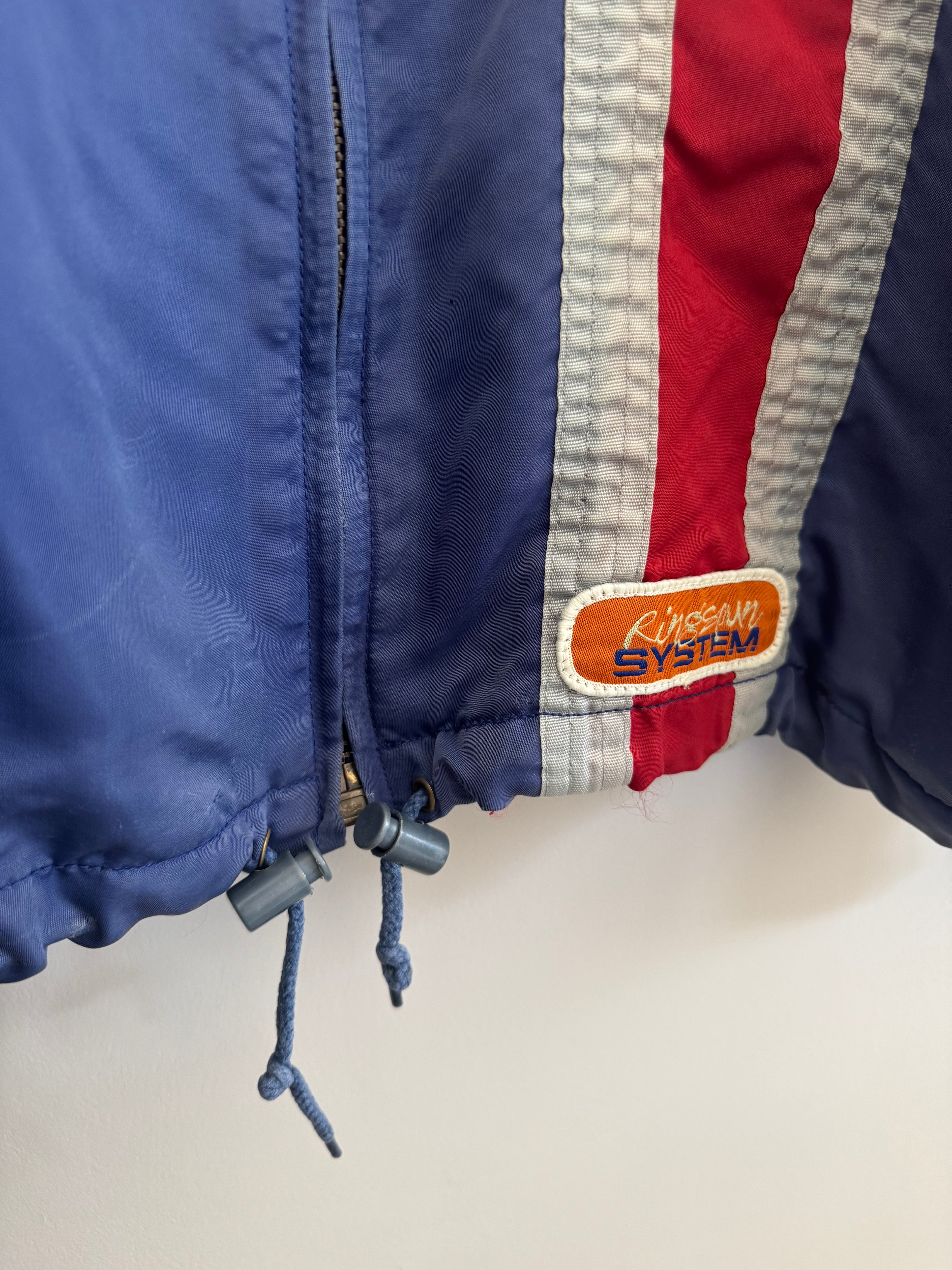 VINTAGE 90’S RINGSPUN SYSTEM  BLUE RACING JACKET - XL