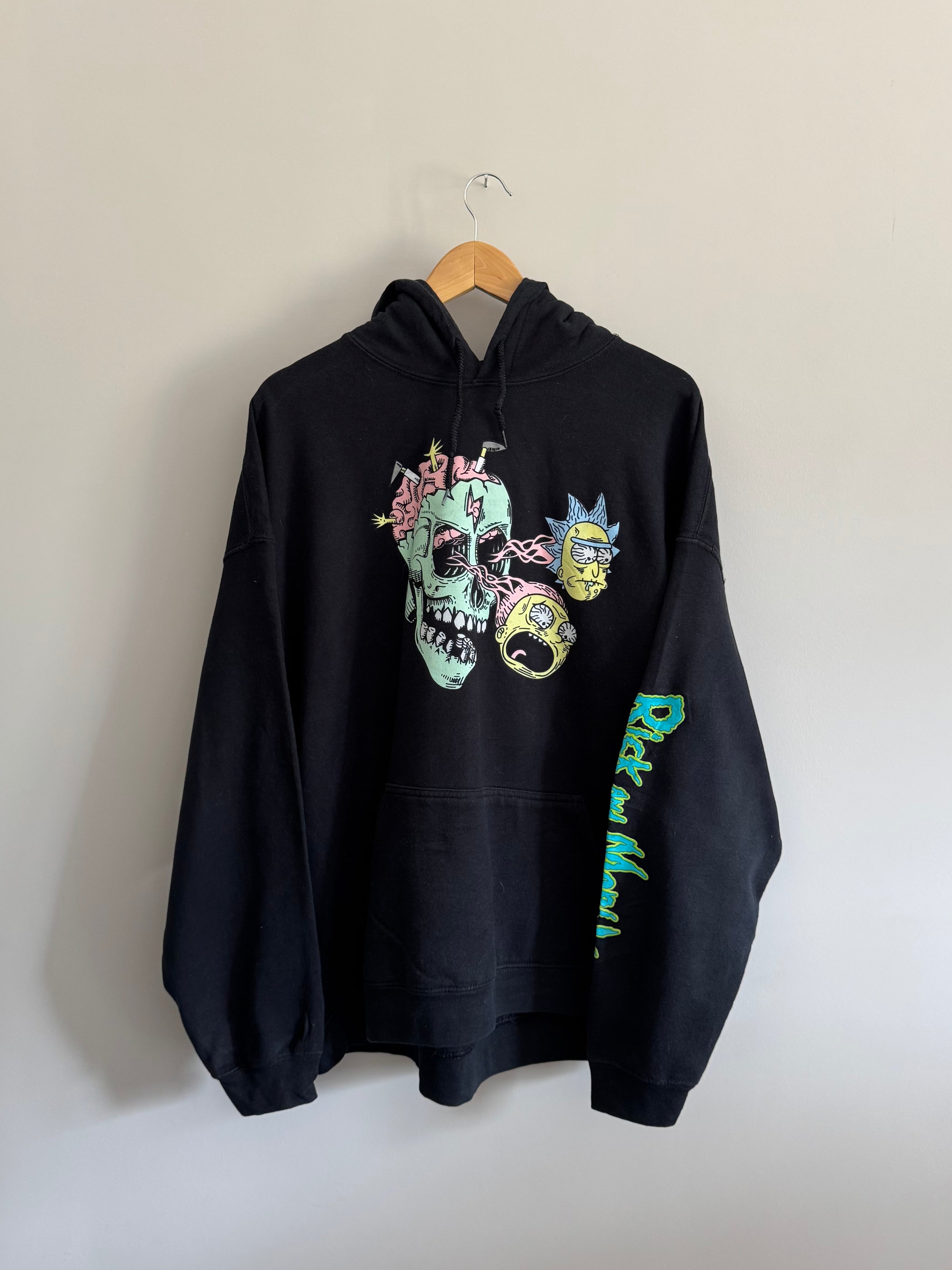 Oversized Rick and Morty Graphic Hoodie - XL