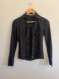 Women's Black Zip-Up - S