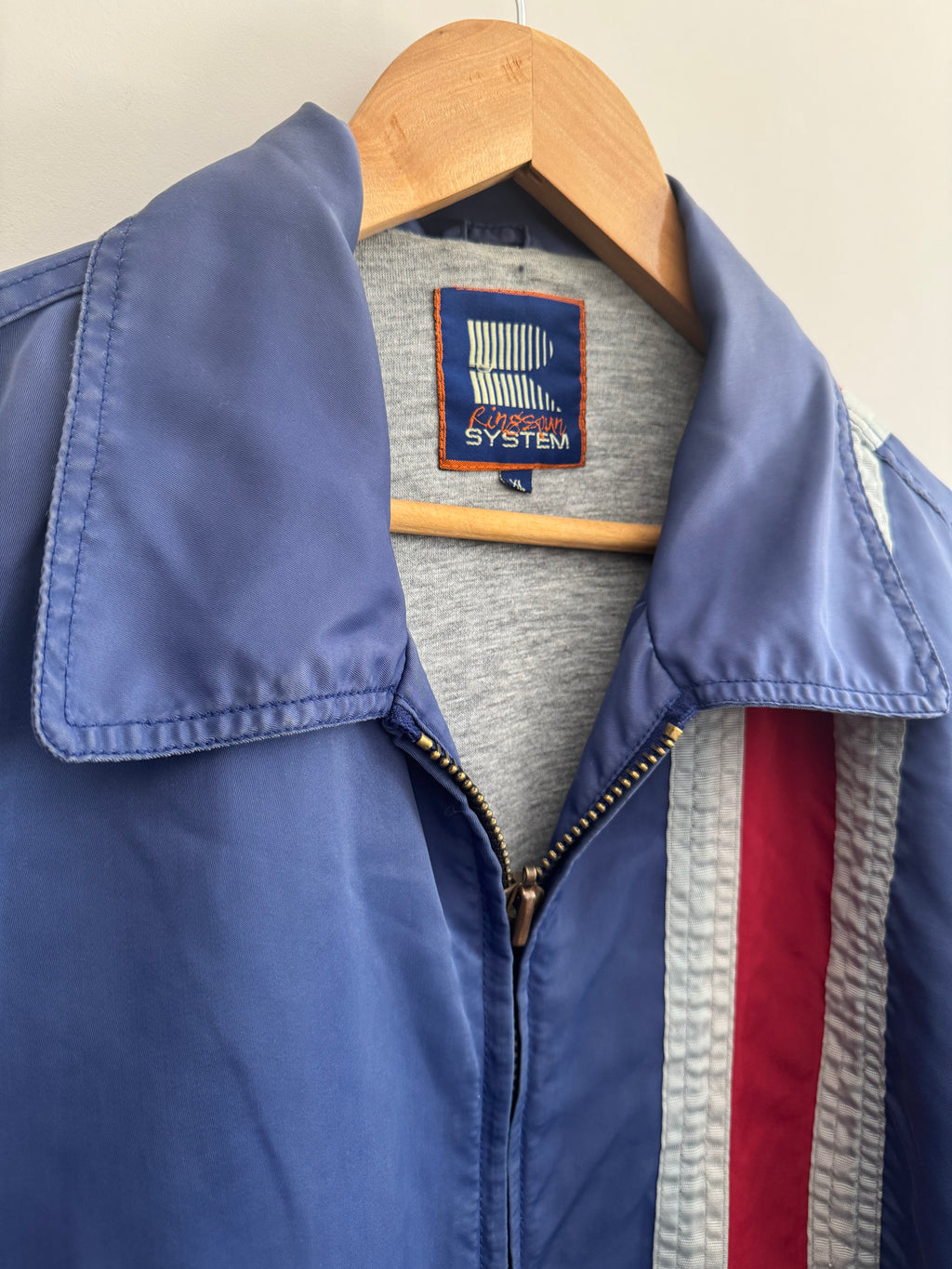VINTAGE 90’S RINGSPUN SYSTEM  BLUE RACING JACKET - XL