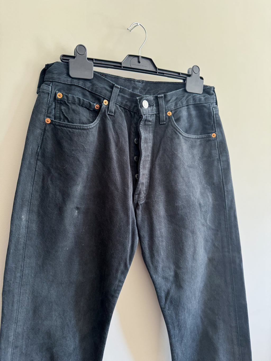 Vintage Levi’s 501 Black Straight Leg Jeans – W32 L32