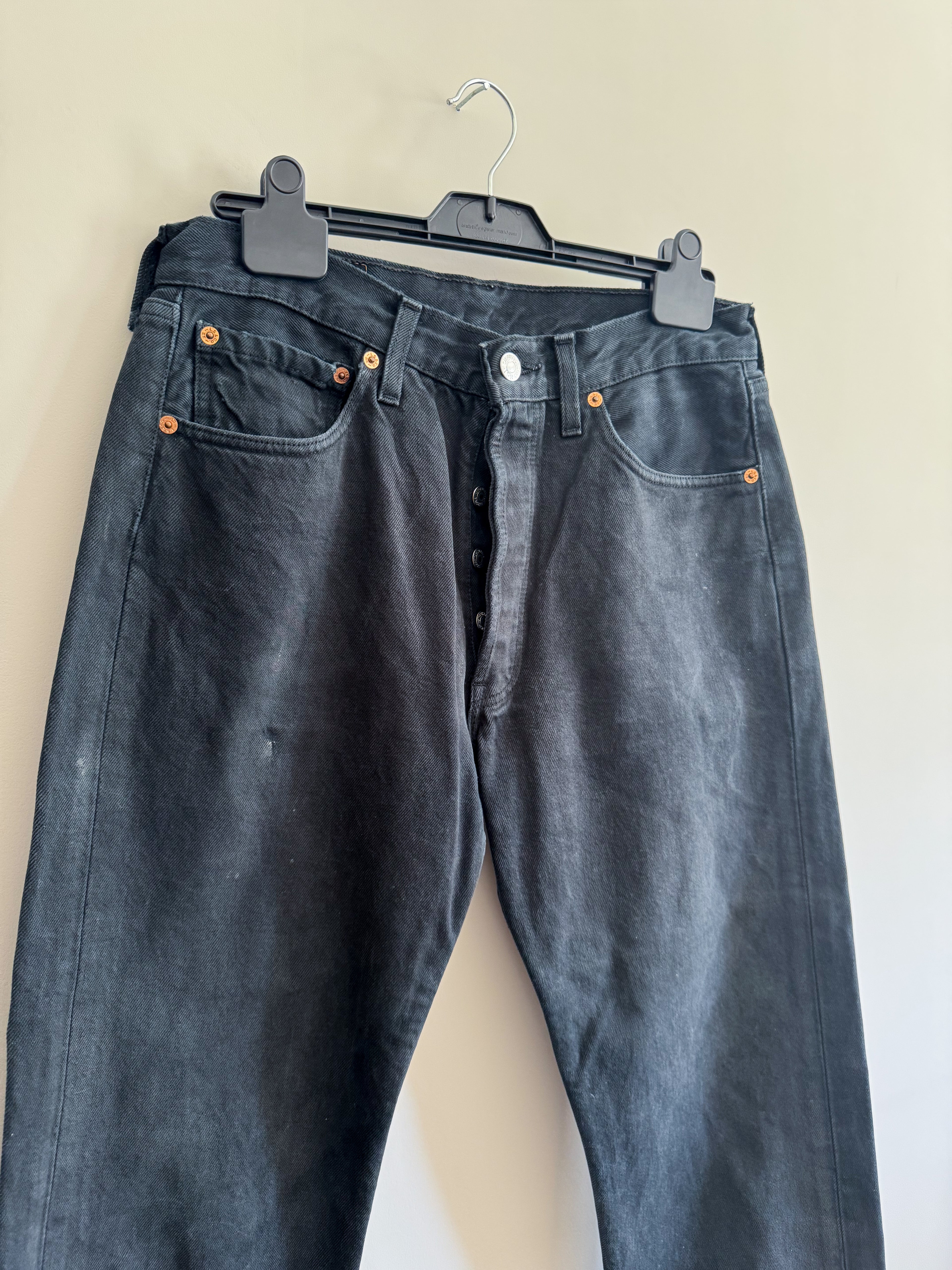 Vintage Levi’s 501 Black Straight Leg Jeans – W32 L32