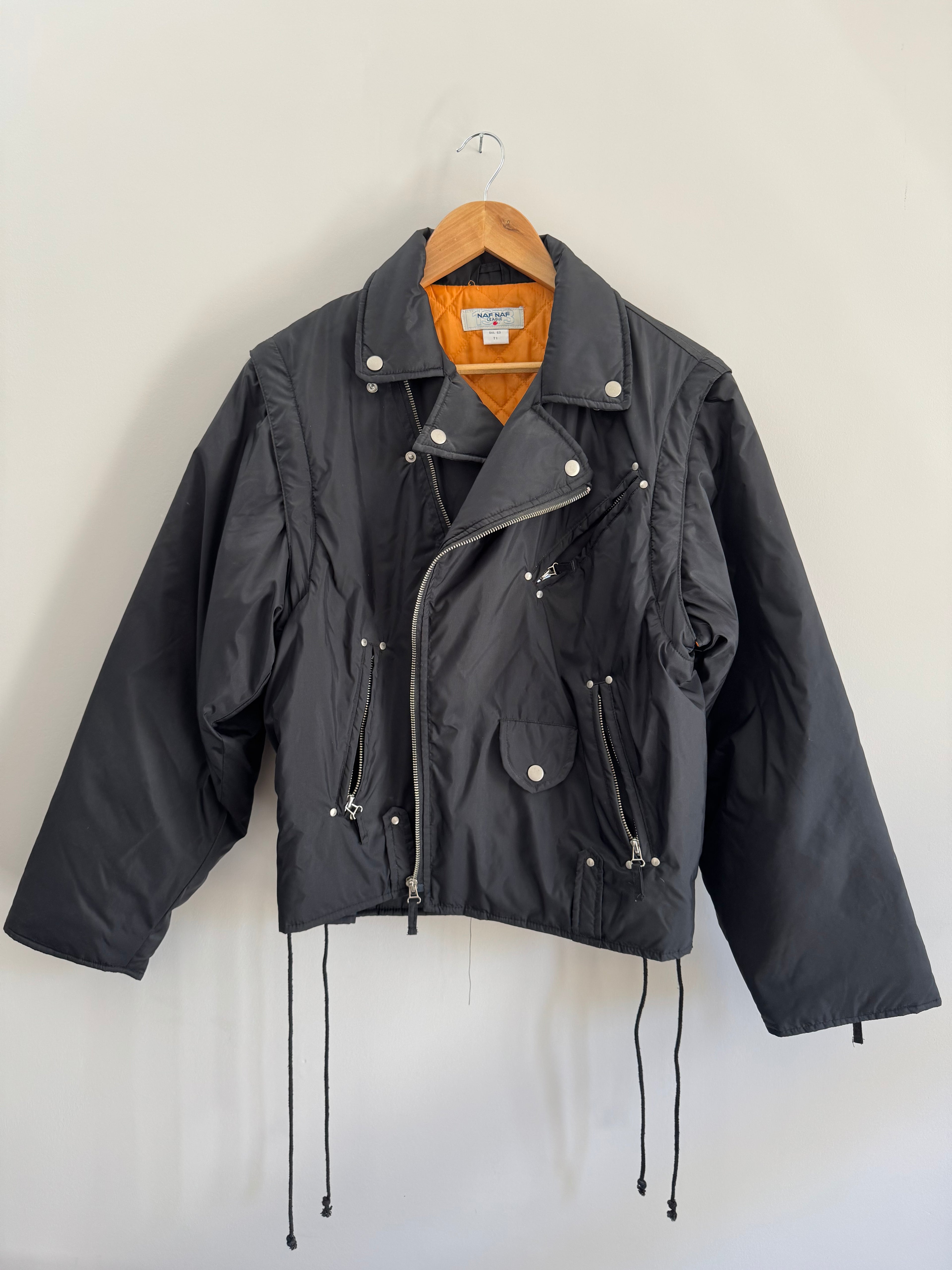 BLACK BRANDED JACKET - S