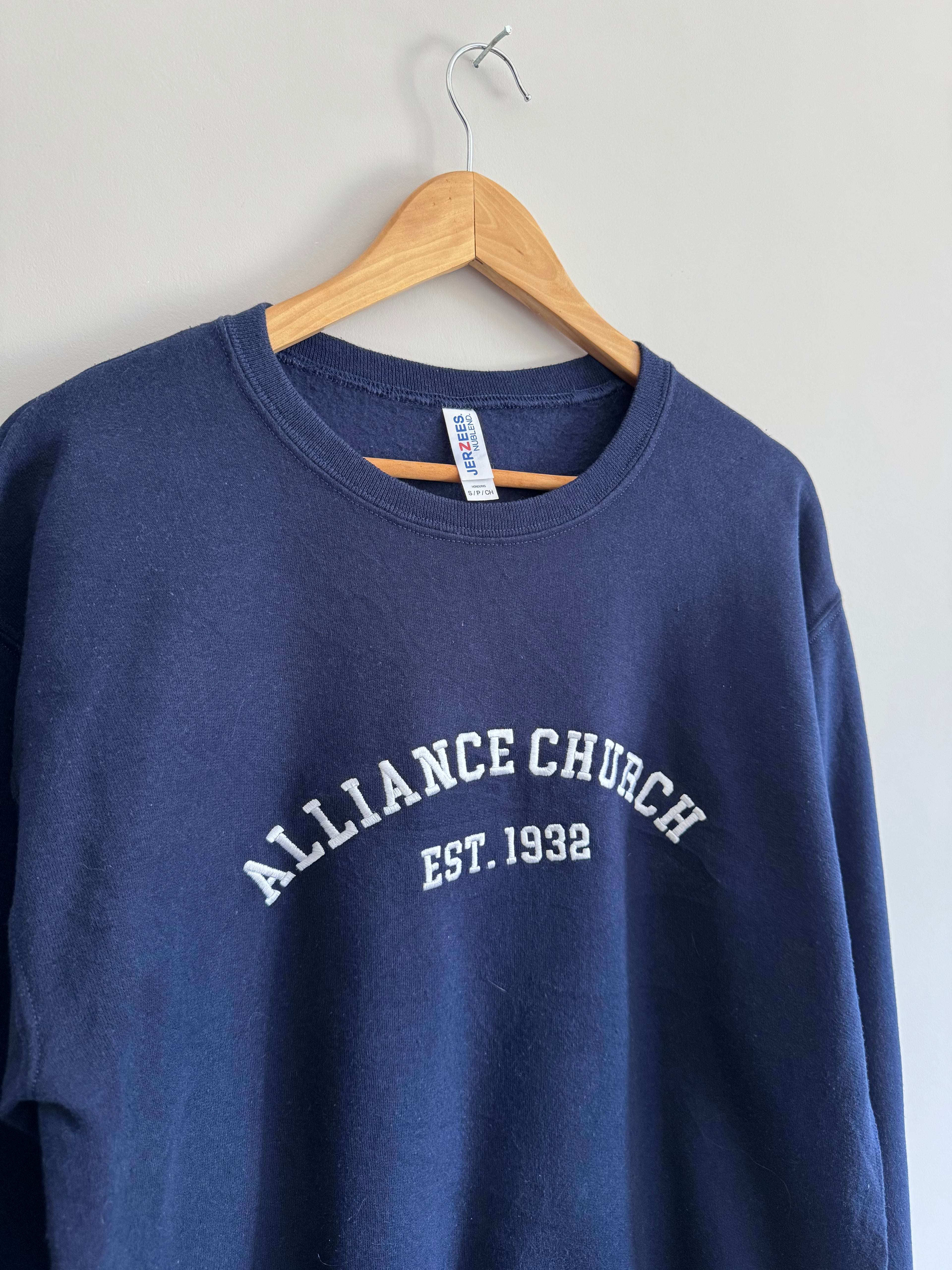Alliance Church Est. 1932 Collegiate Crewneck Sweatshirt - S
