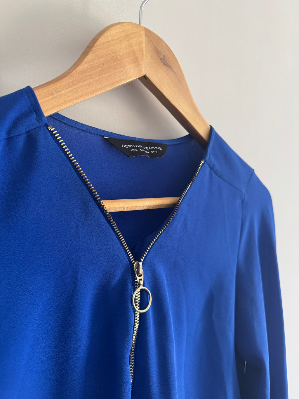 DOROTHY PERKINS DARK BLUE BLOUSE - XS