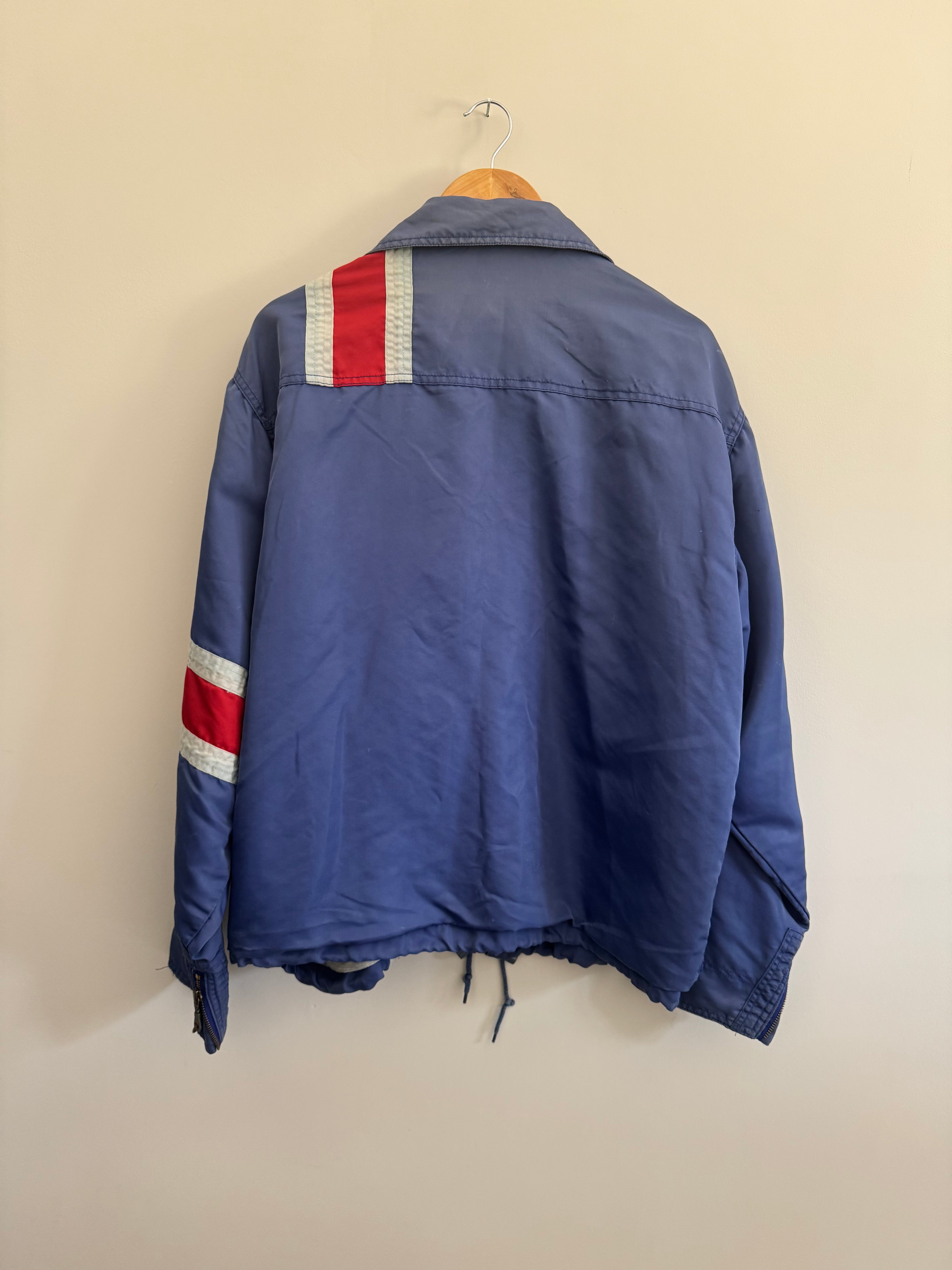 VINTAGE 90’S RINGSPUN SYSTEM  BLUE RACING JACKET - XL