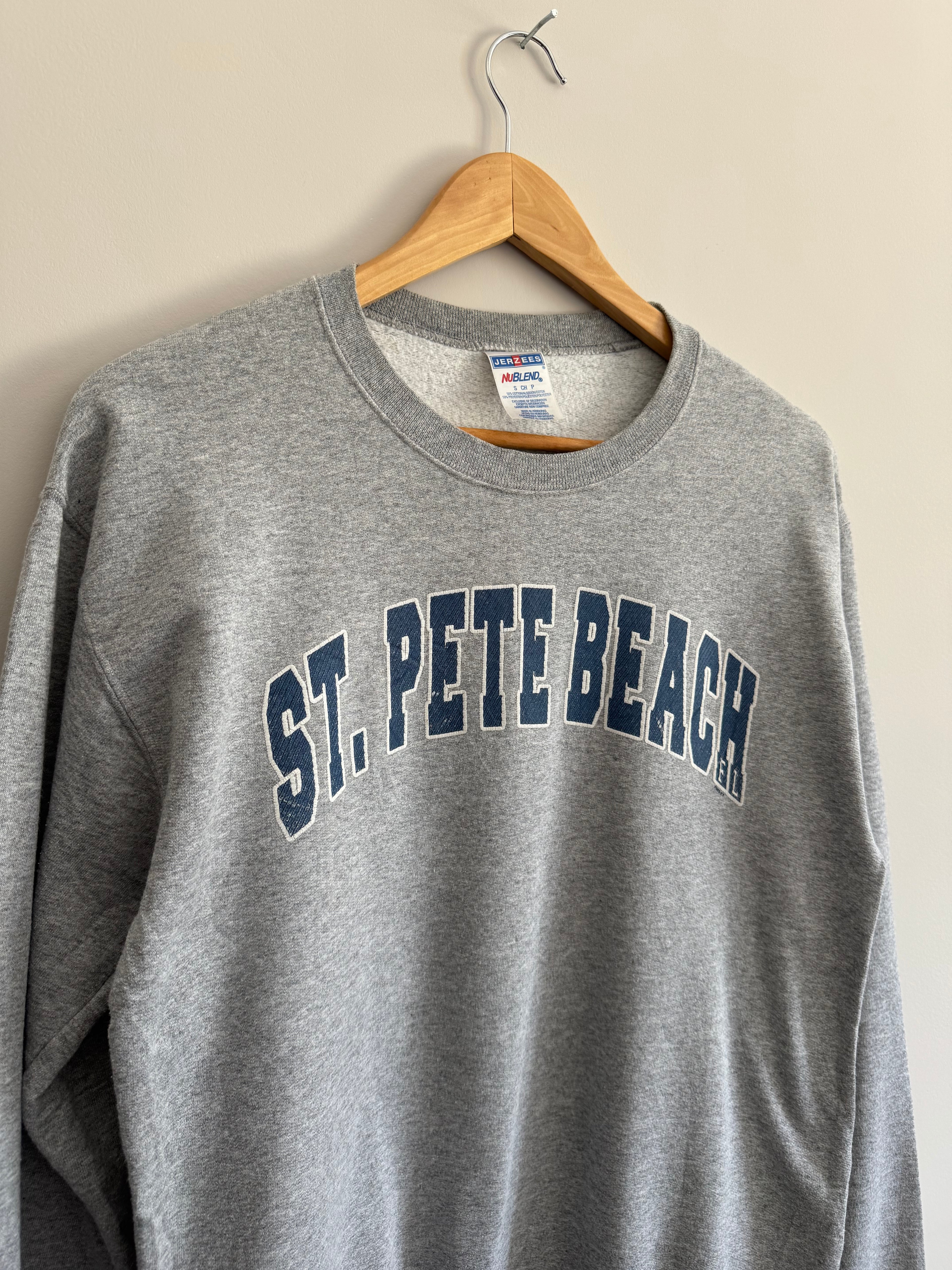 St. Pete Beach Florida Collegiate Crewneck Sweatshirt - S