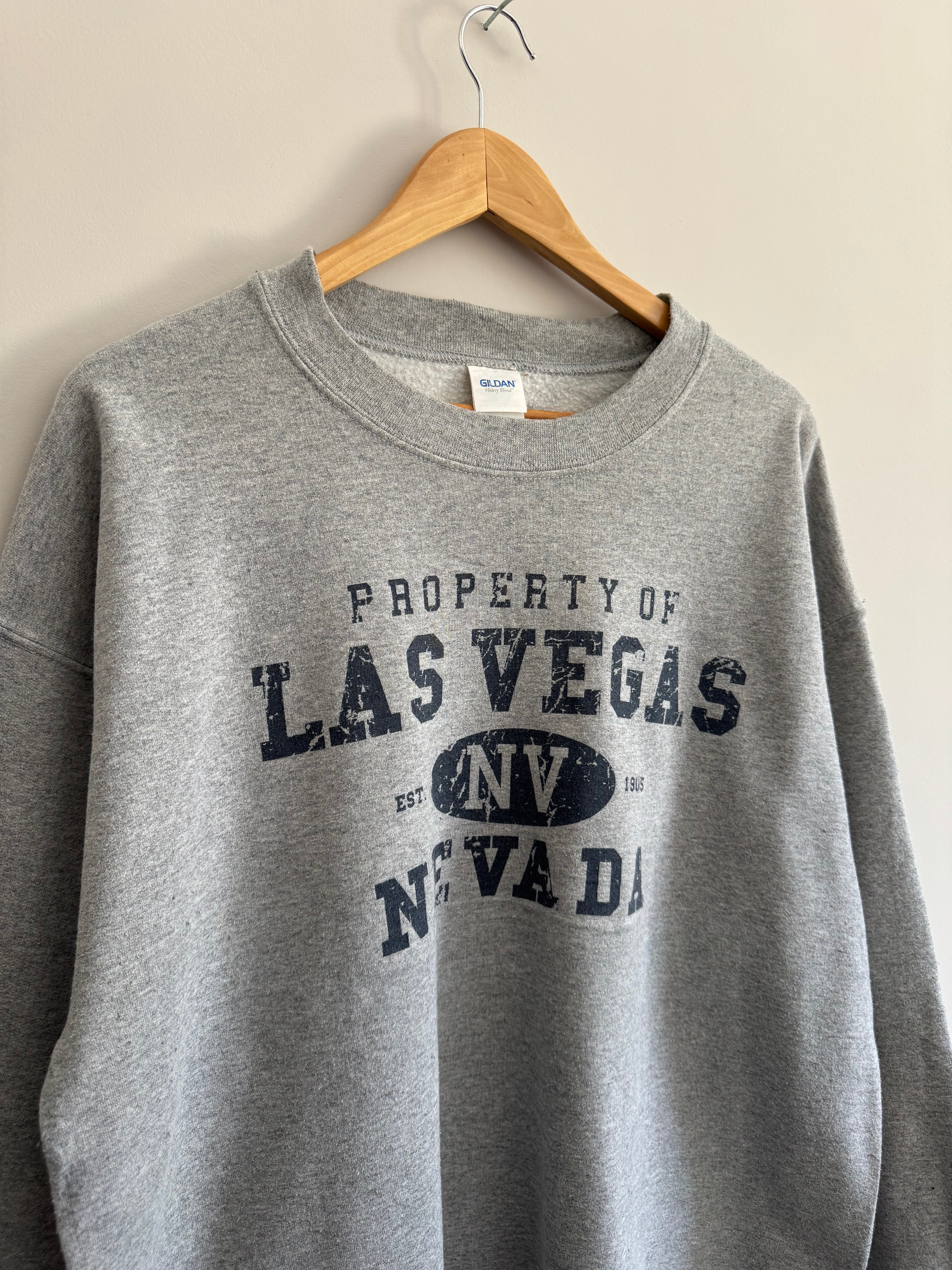 Property of Las Vegas Nevada Collegiate Crewneck Sweatshirt - L