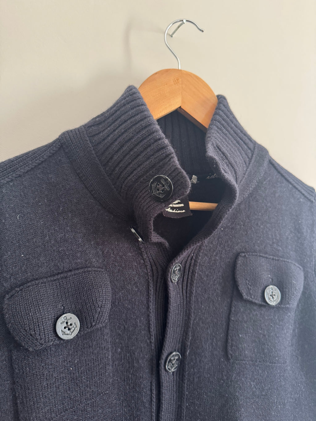 WOMEN’S VINTAGE MARINA YACHTING WOOL CARDIGAN - M