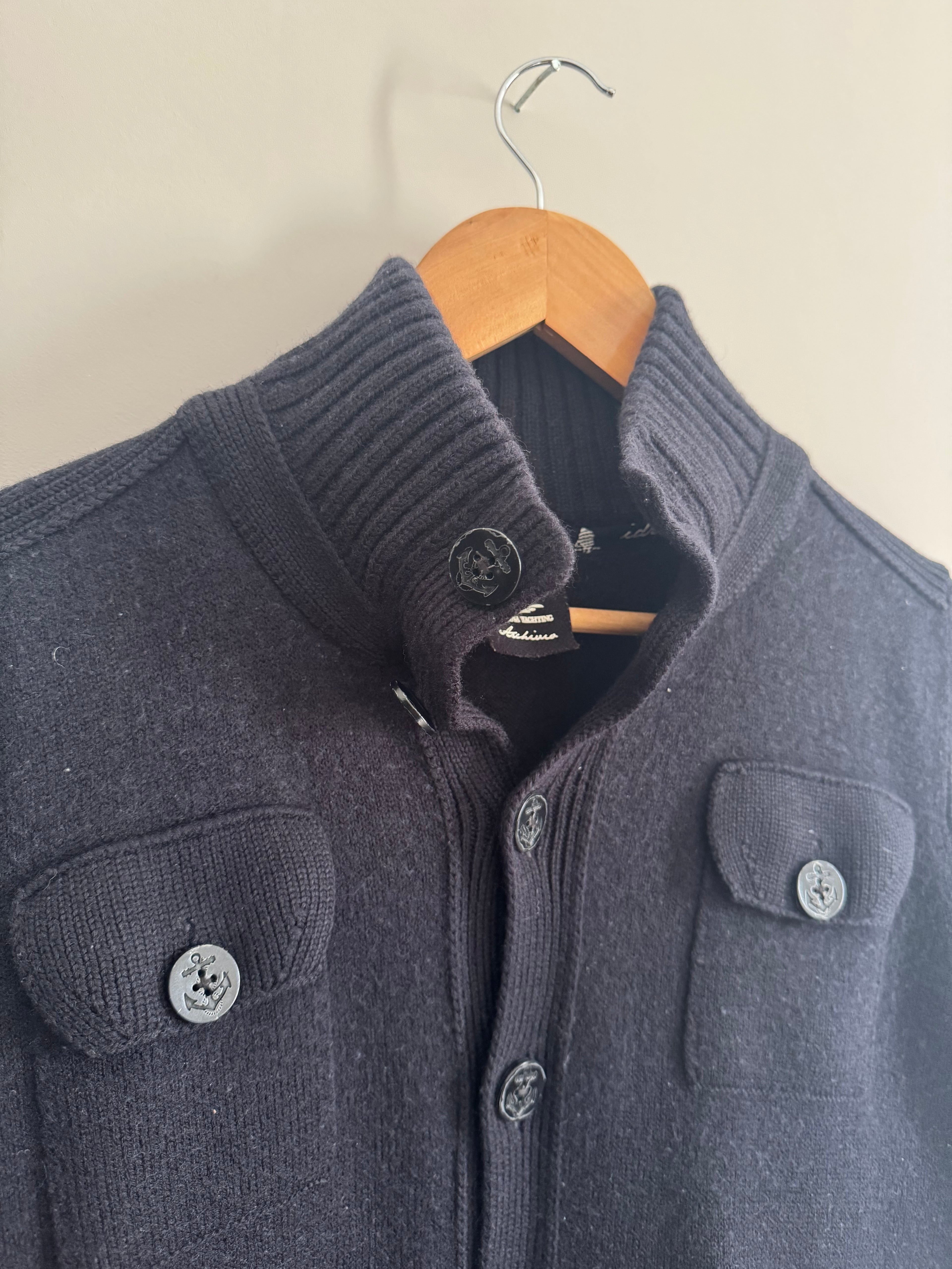 WOMEN’S VINTAGE MARINA YACHTING WOOL CARDIGAN - M