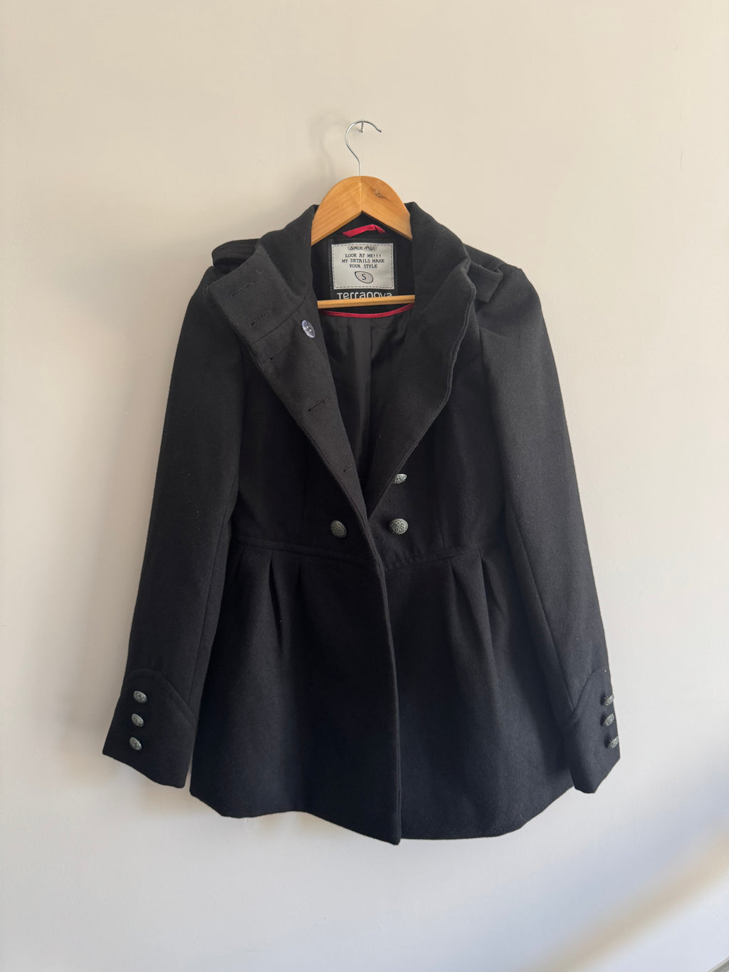TERRANOVA BLACK COAT - S