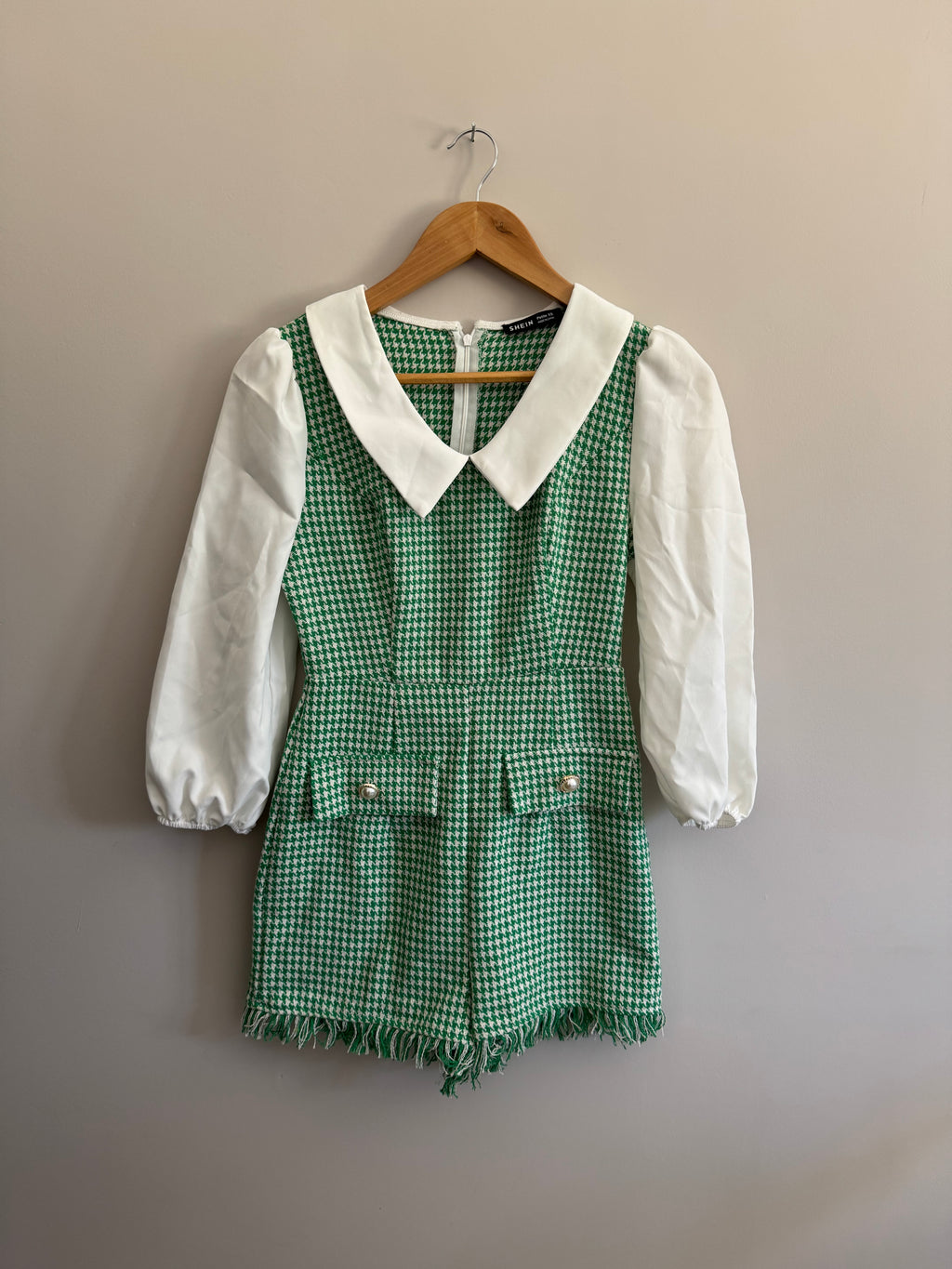SHEIN GREEN ROMPER - XS
