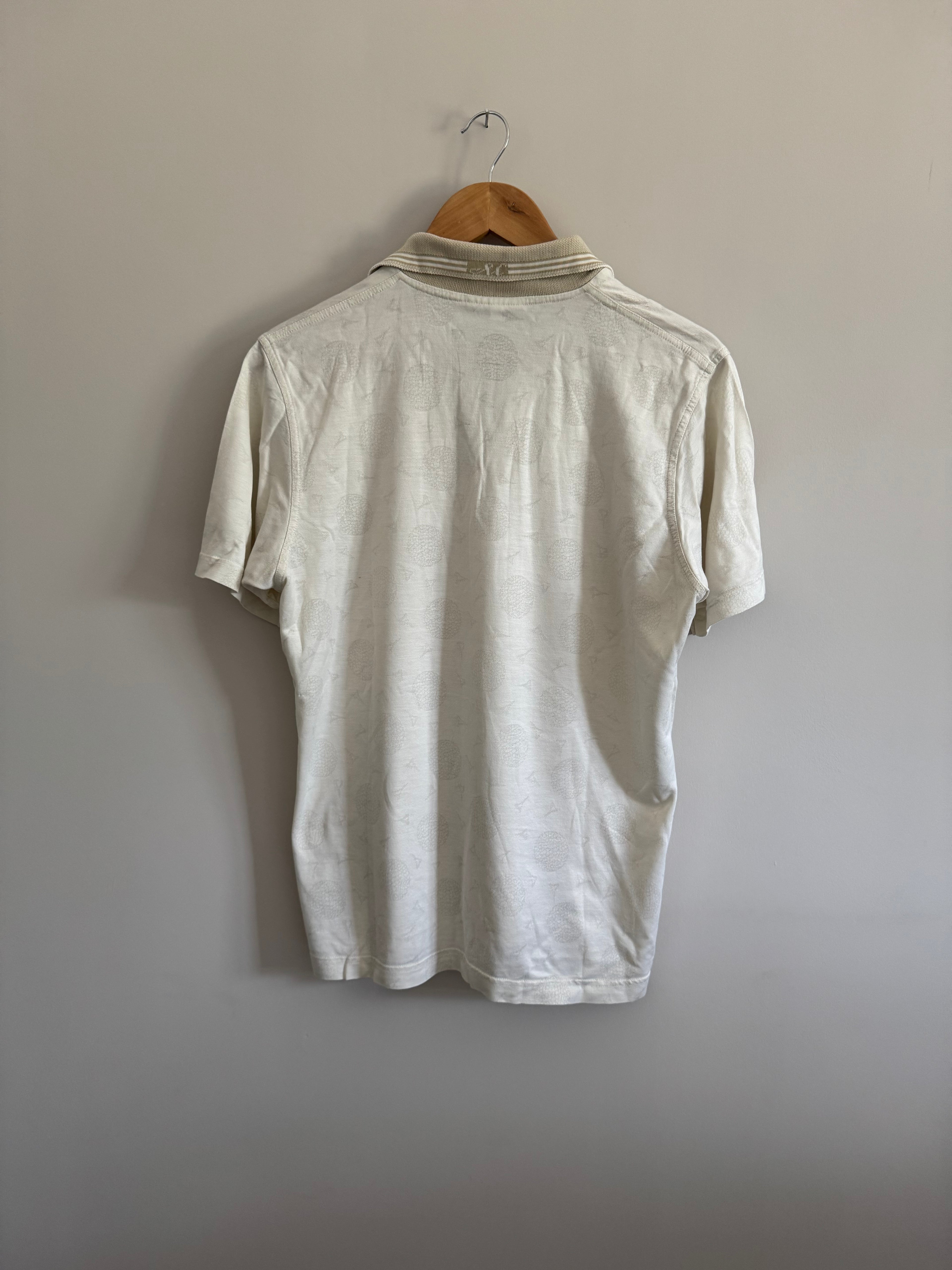 VINTAGE MASTERS BY ALASKA GOLF ZIP POLO - CREAM - L