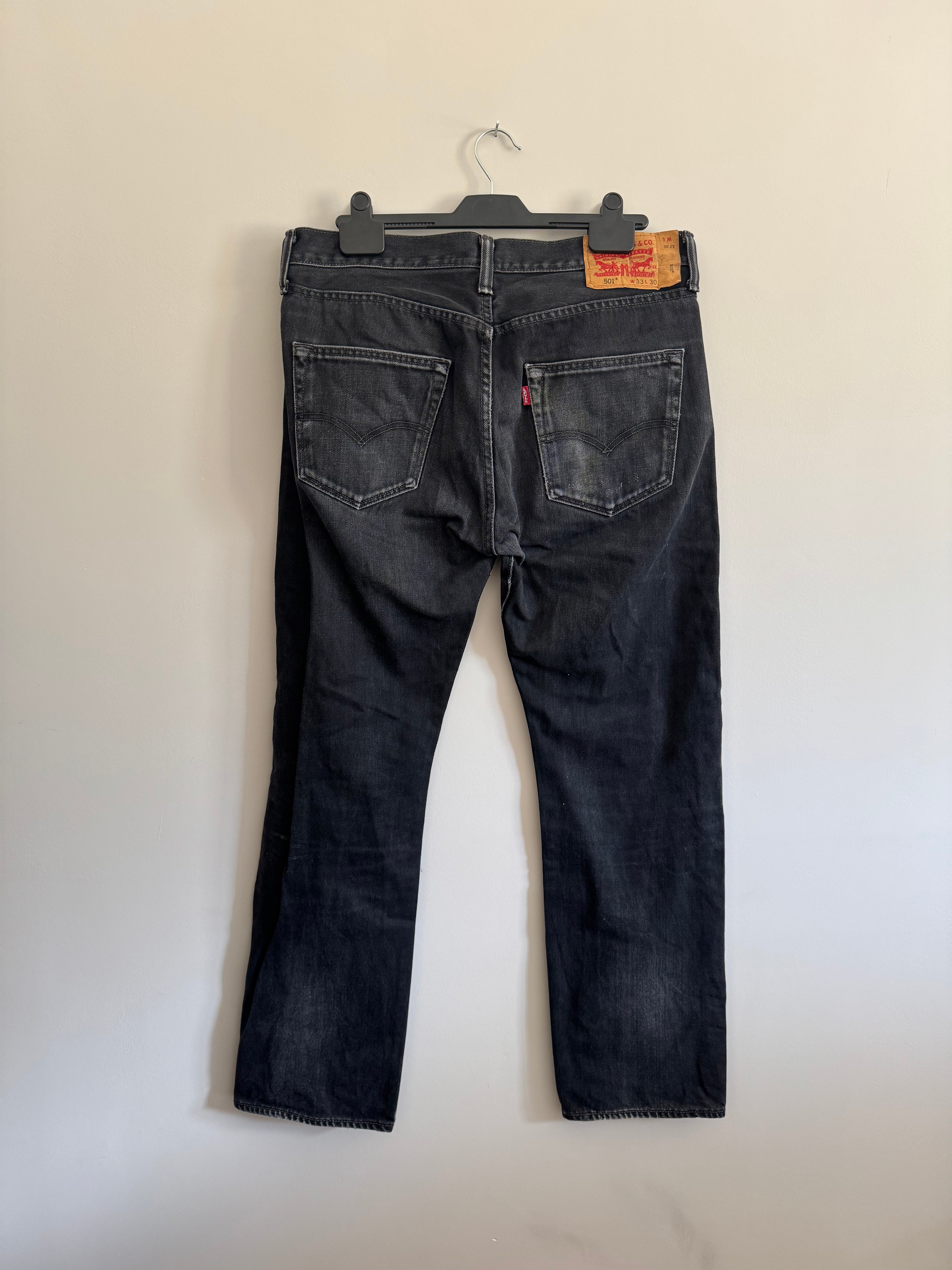Vintage Levi’s 501 Black Straight Leg Jeans – W33 L30