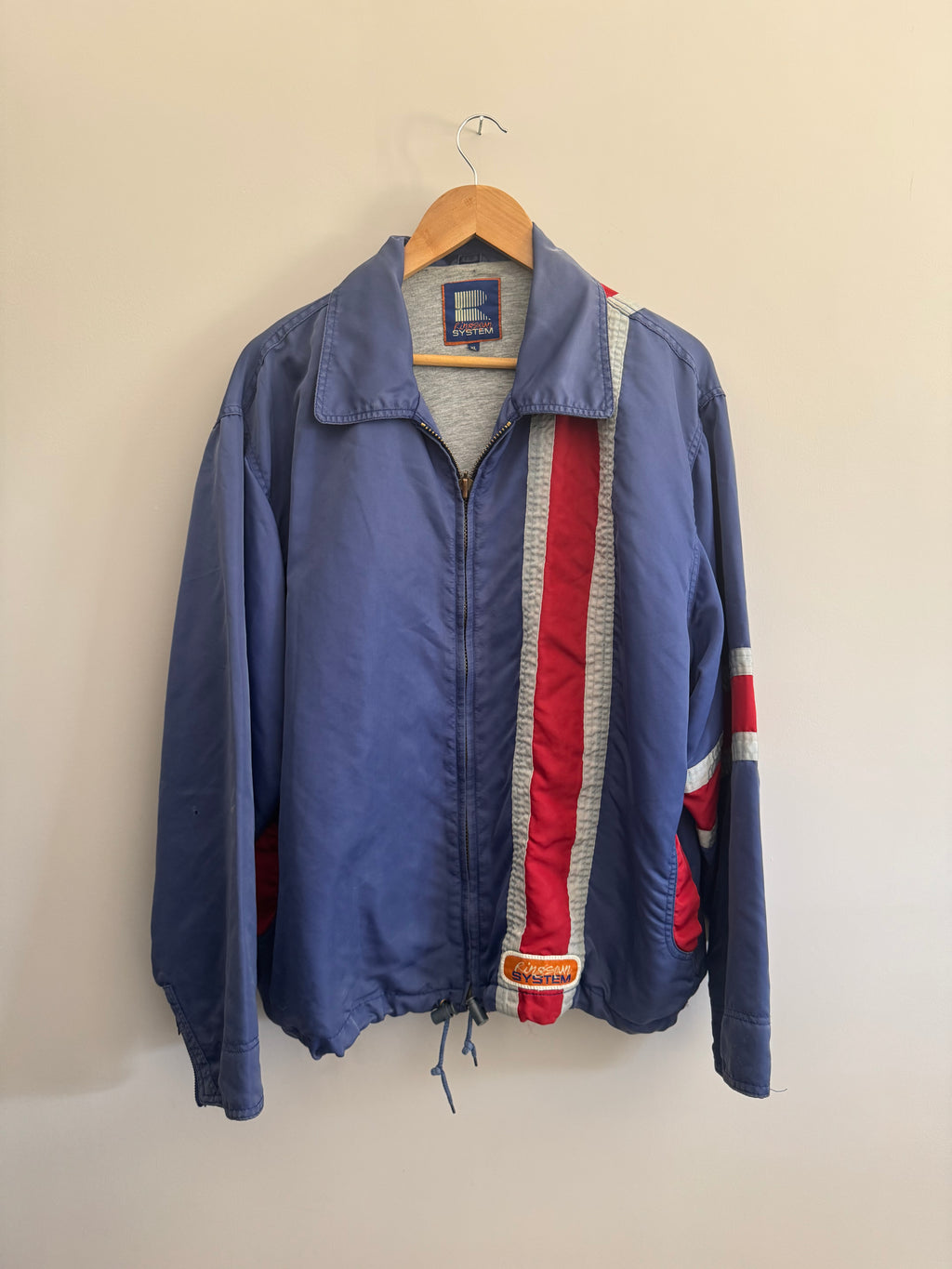 VINTAGE 90’S RINGSPUN SYSTEM  BLUE RACING JACKET - XL