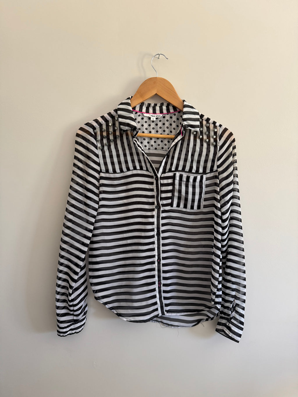STRIPED TALLY WEIJL SHIRT - S