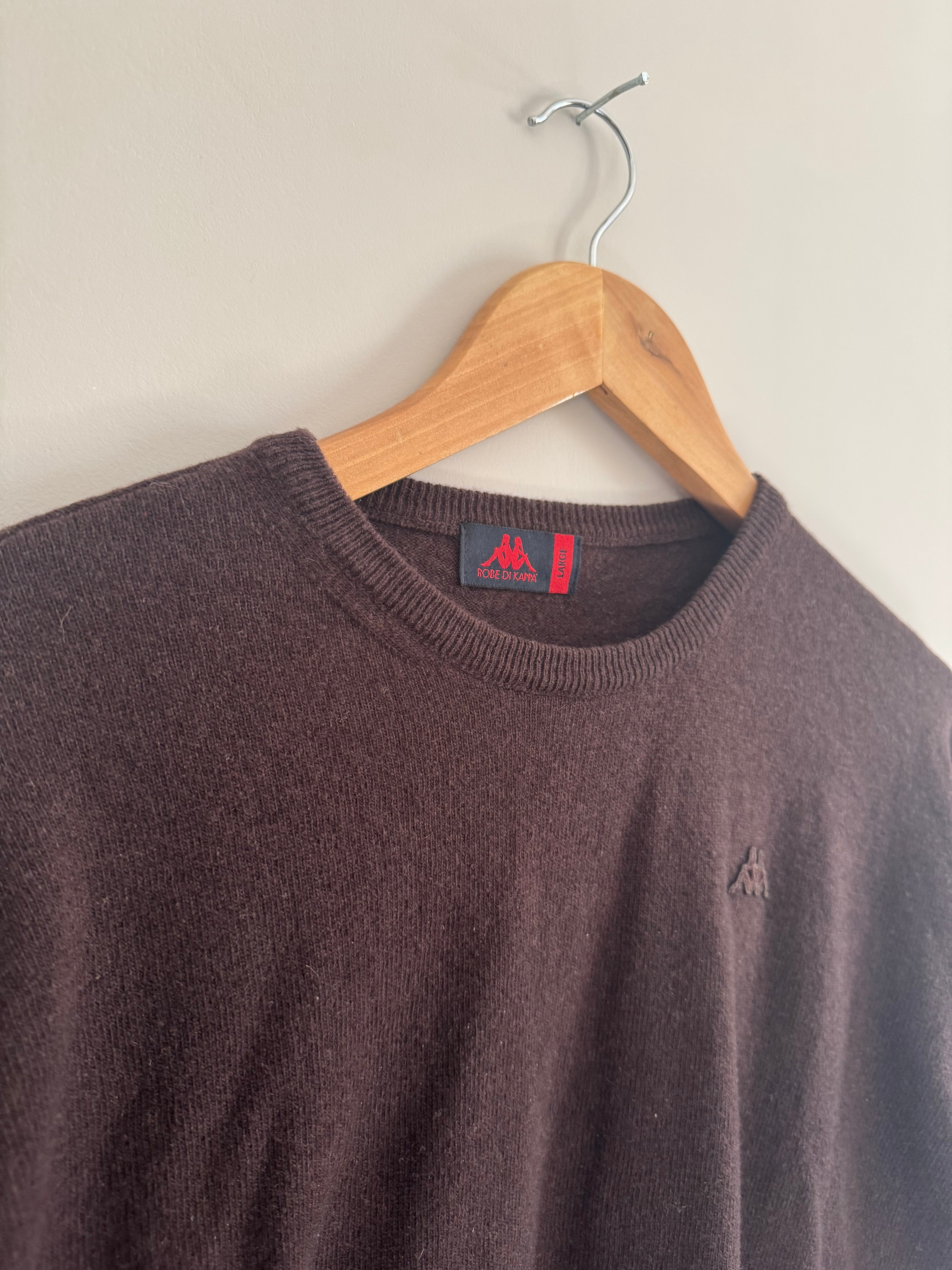 ROBE DI KAPPA CREWNECK KNIT SWEATER - BROWN - L