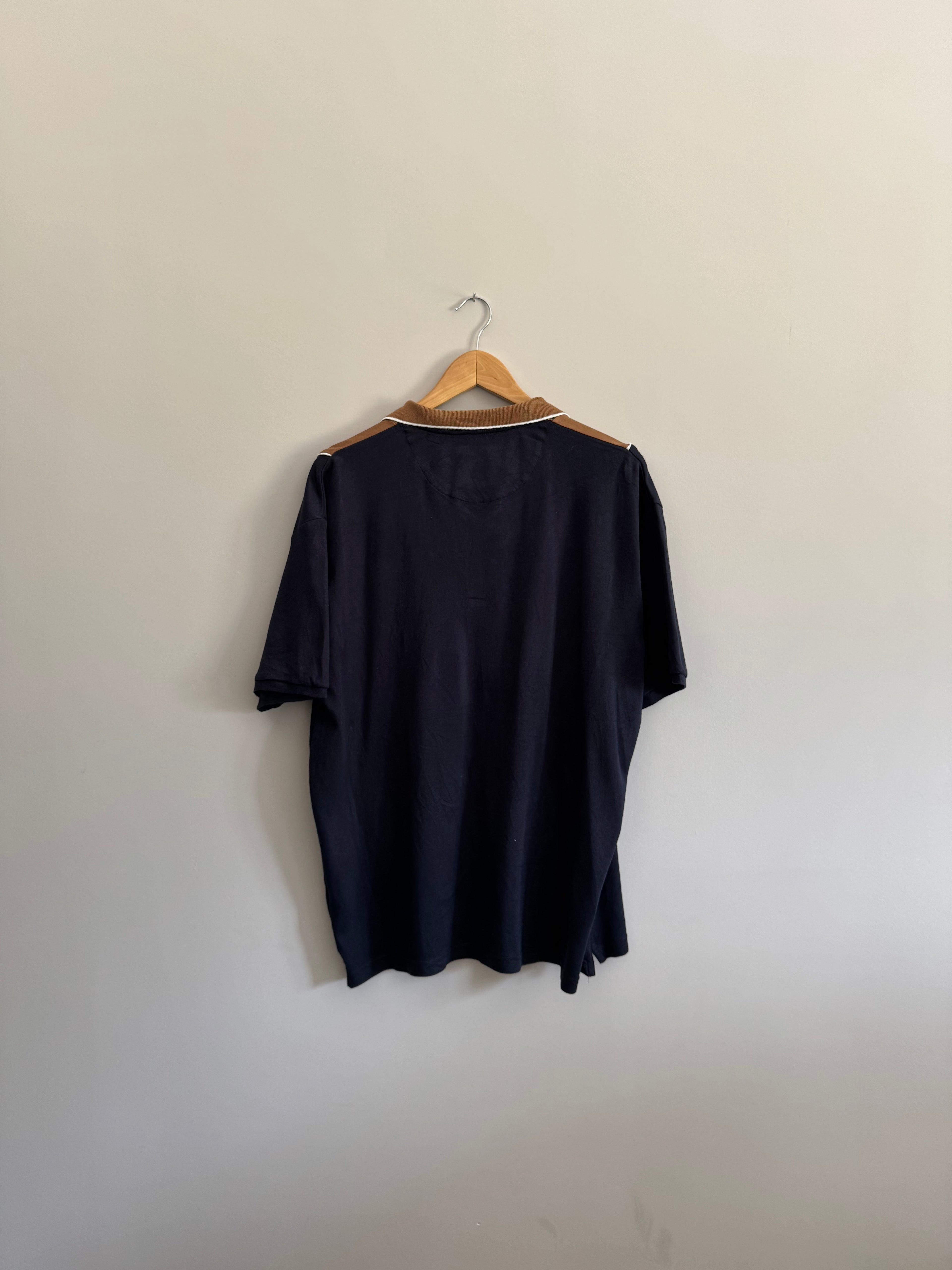 Denim & Flower Colourblock Polo Shirt - XL