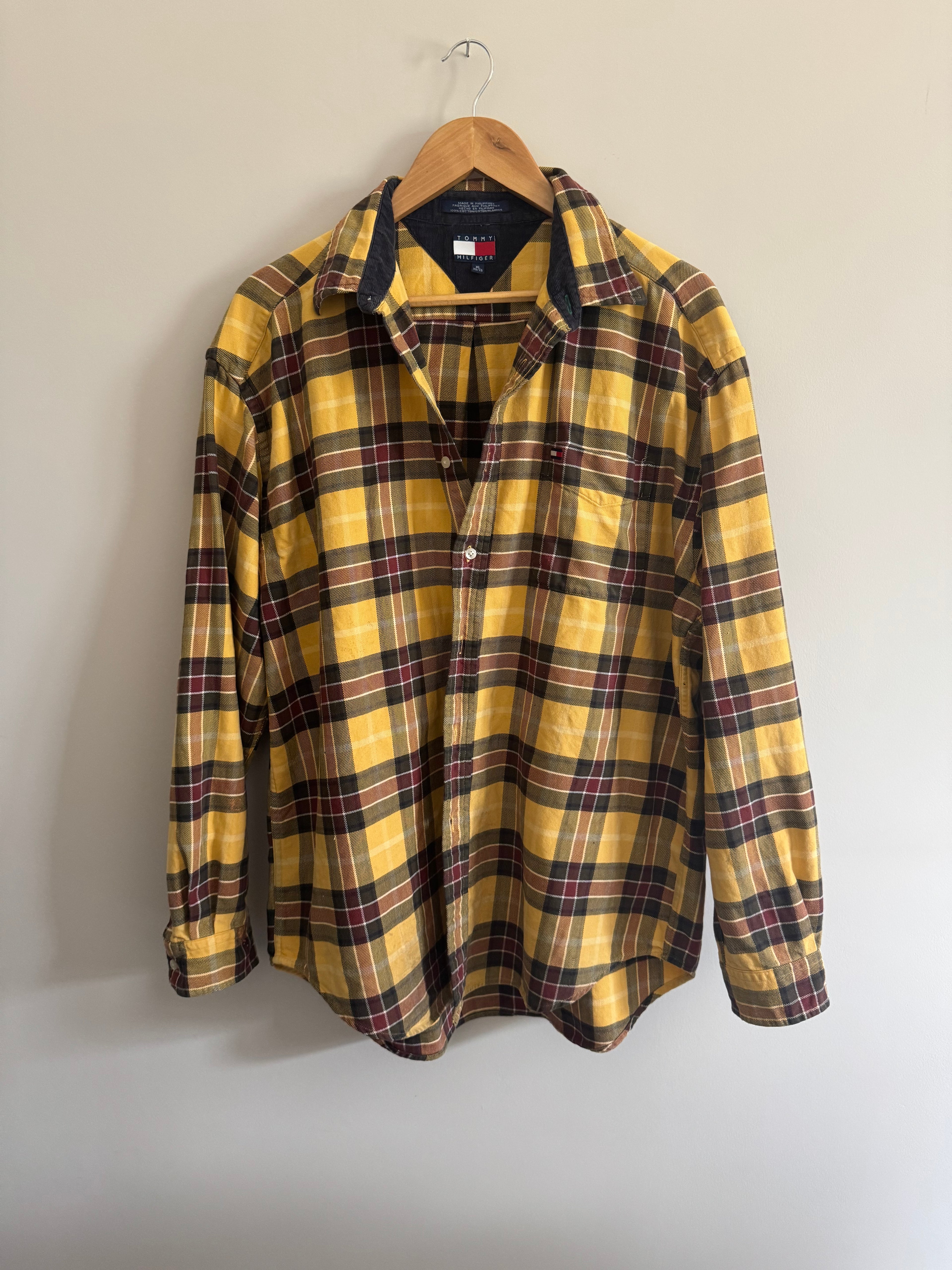 TOMMY HILFIGER MEN’S VINTAGE YELLOW SHIRT - XL