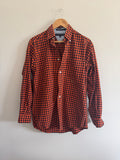 Tommy Hilfiger Men's Checkered Orange Button Shirt - S